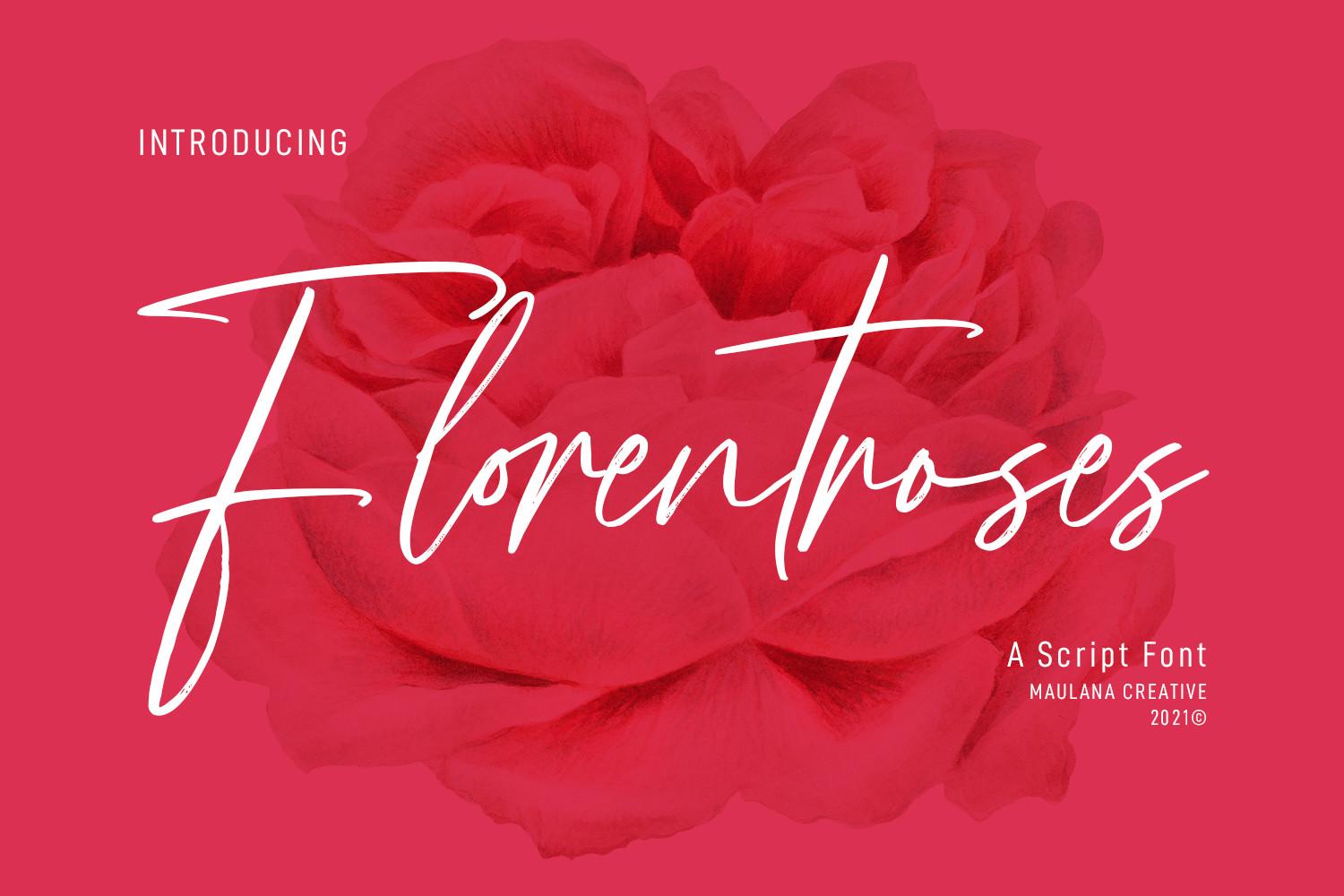 Florentroses Signature Font