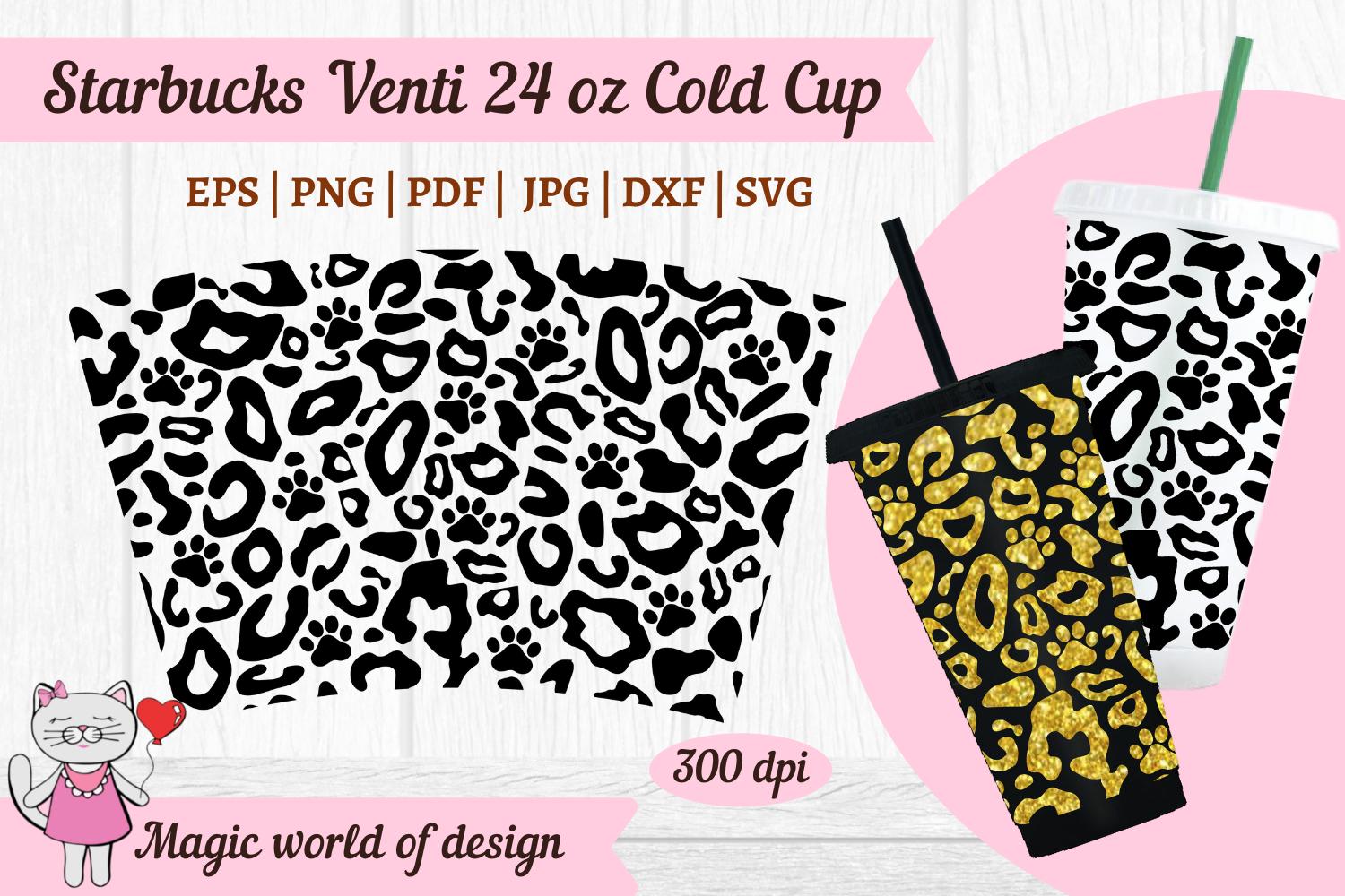 Dog Mama Leopard Cheetah Starbucks 24 Oz