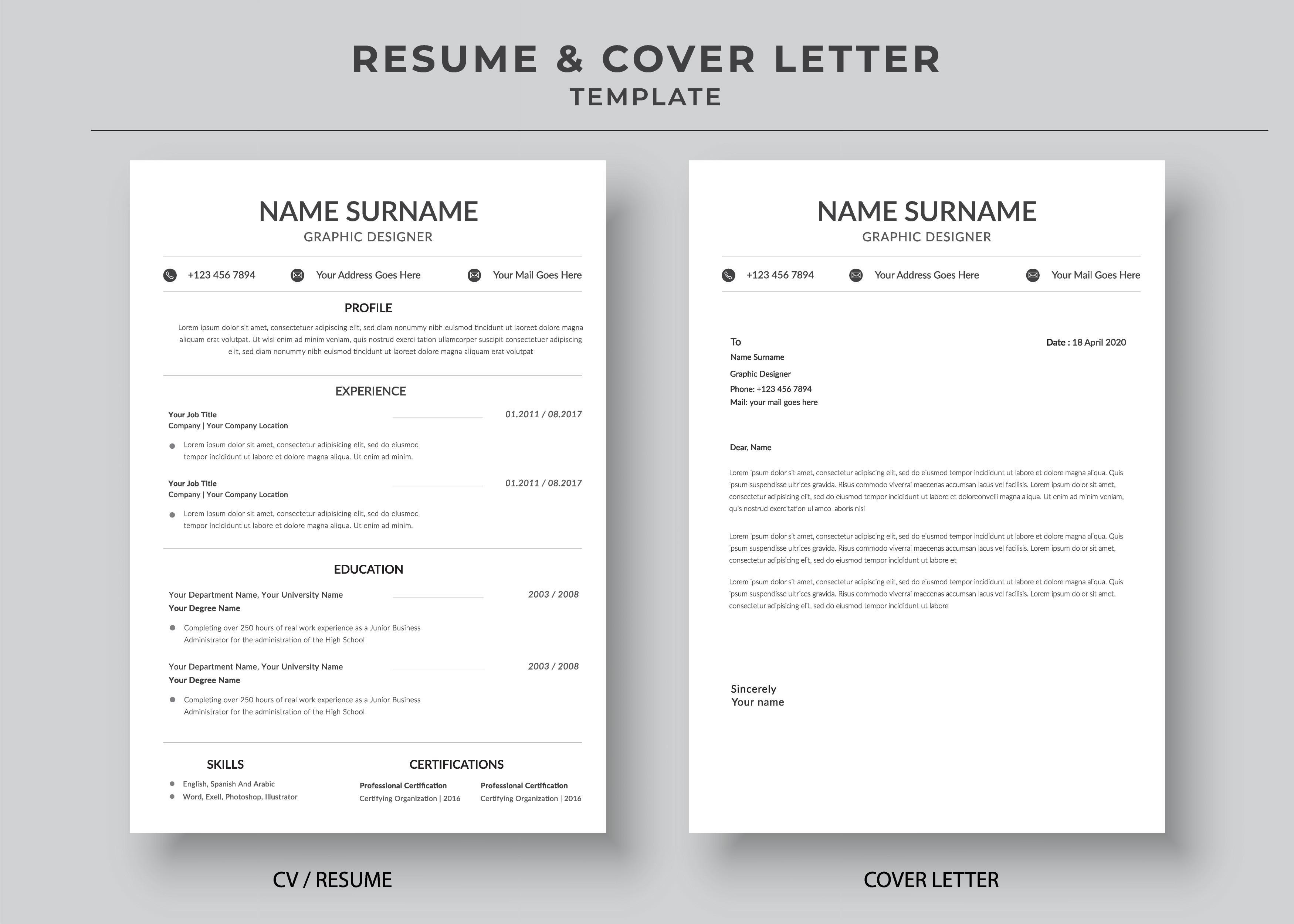 Resume and Cover Letter Template
