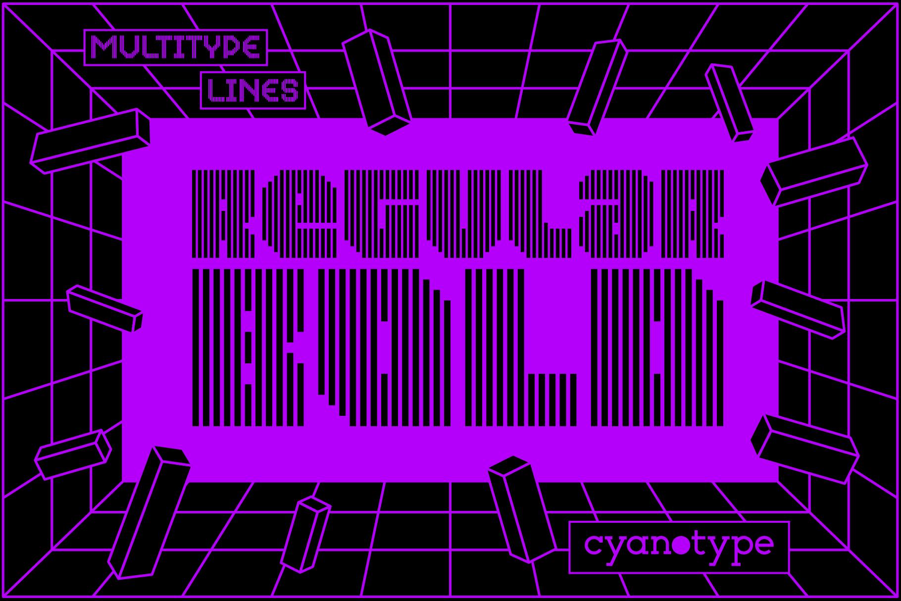 MultiType Lines Regular Bold Font