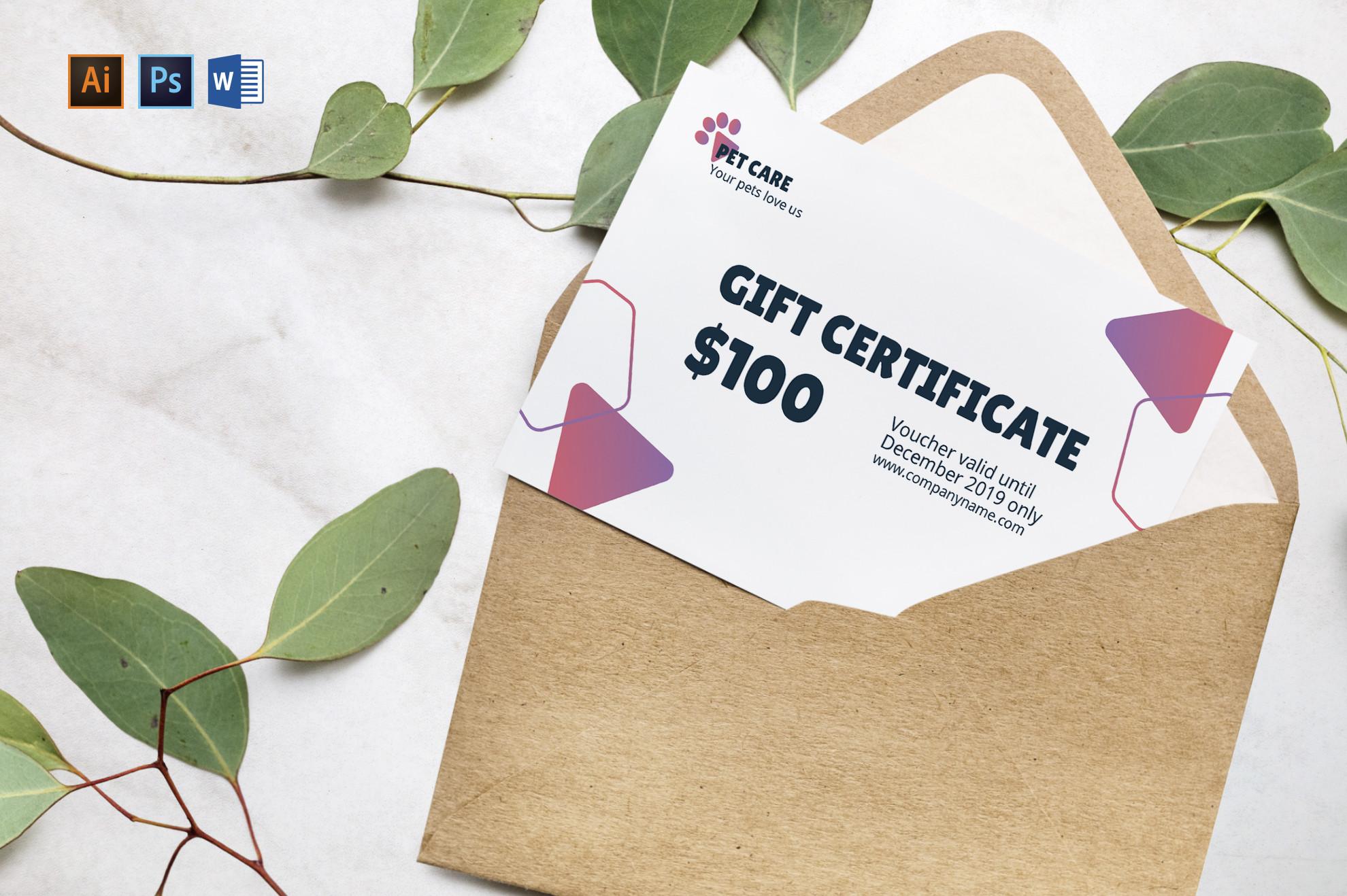 Pet Care Gift Certificate