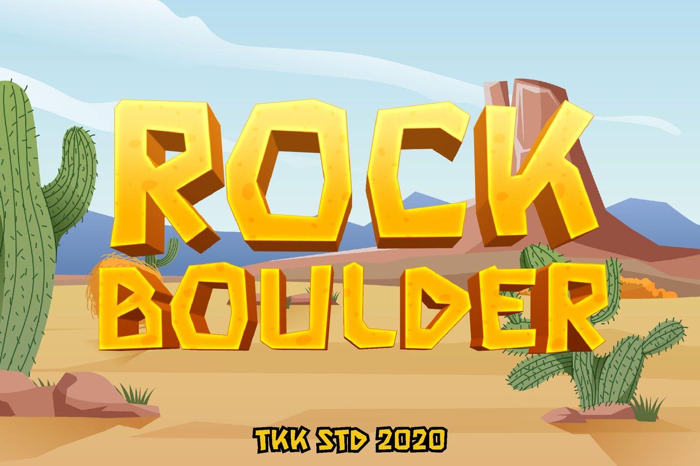 Rock Boulder Font