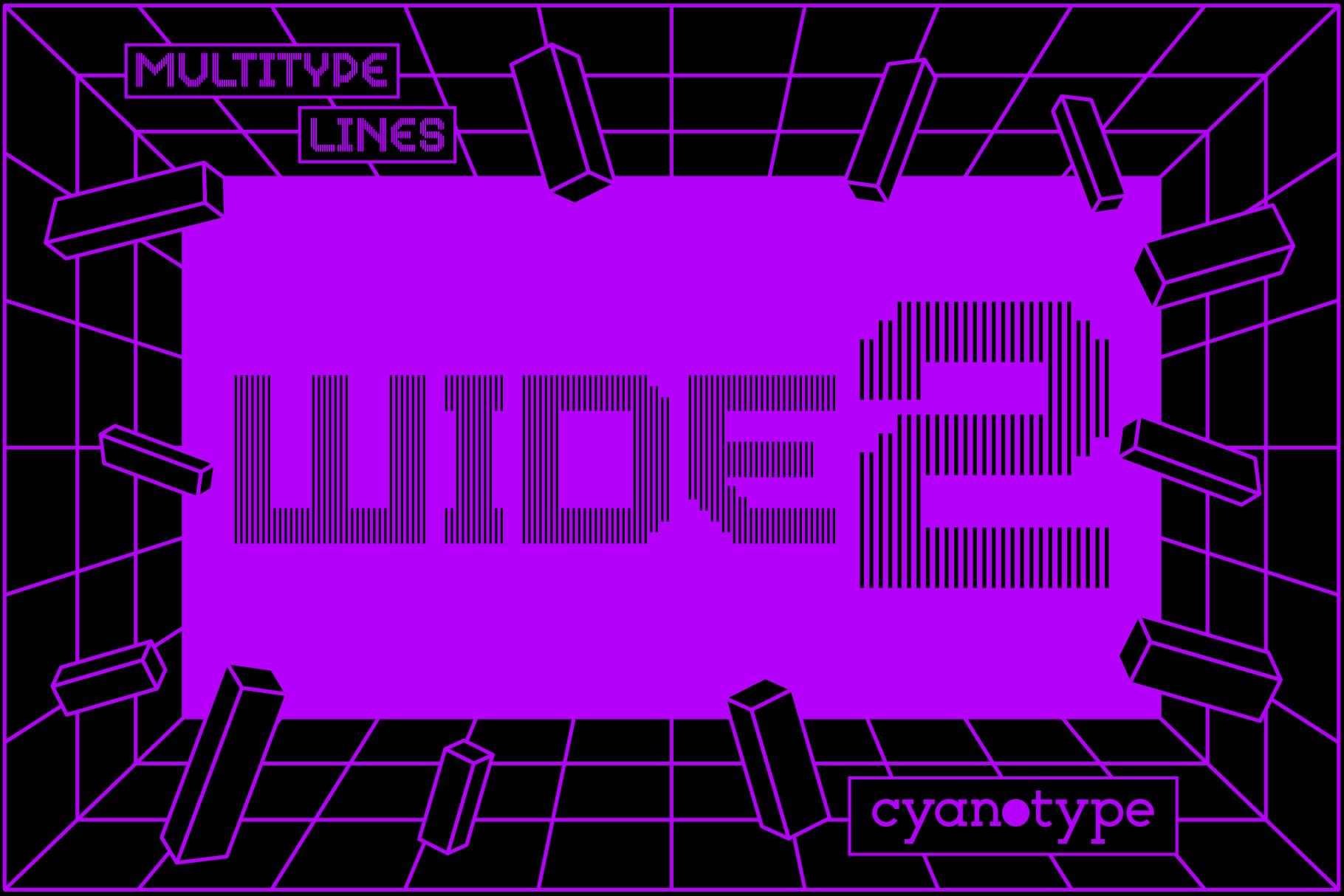 MultiType Lines Wide 2 Font