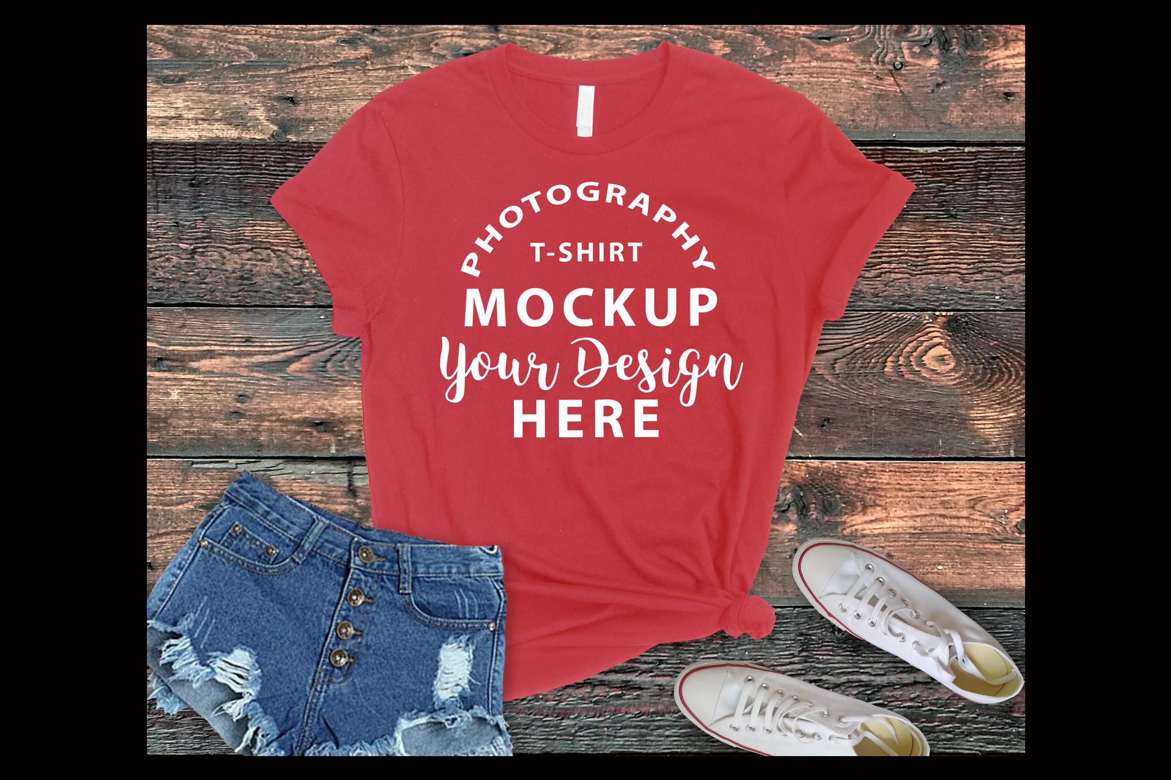Bella Canvas 3001 Mockup Red