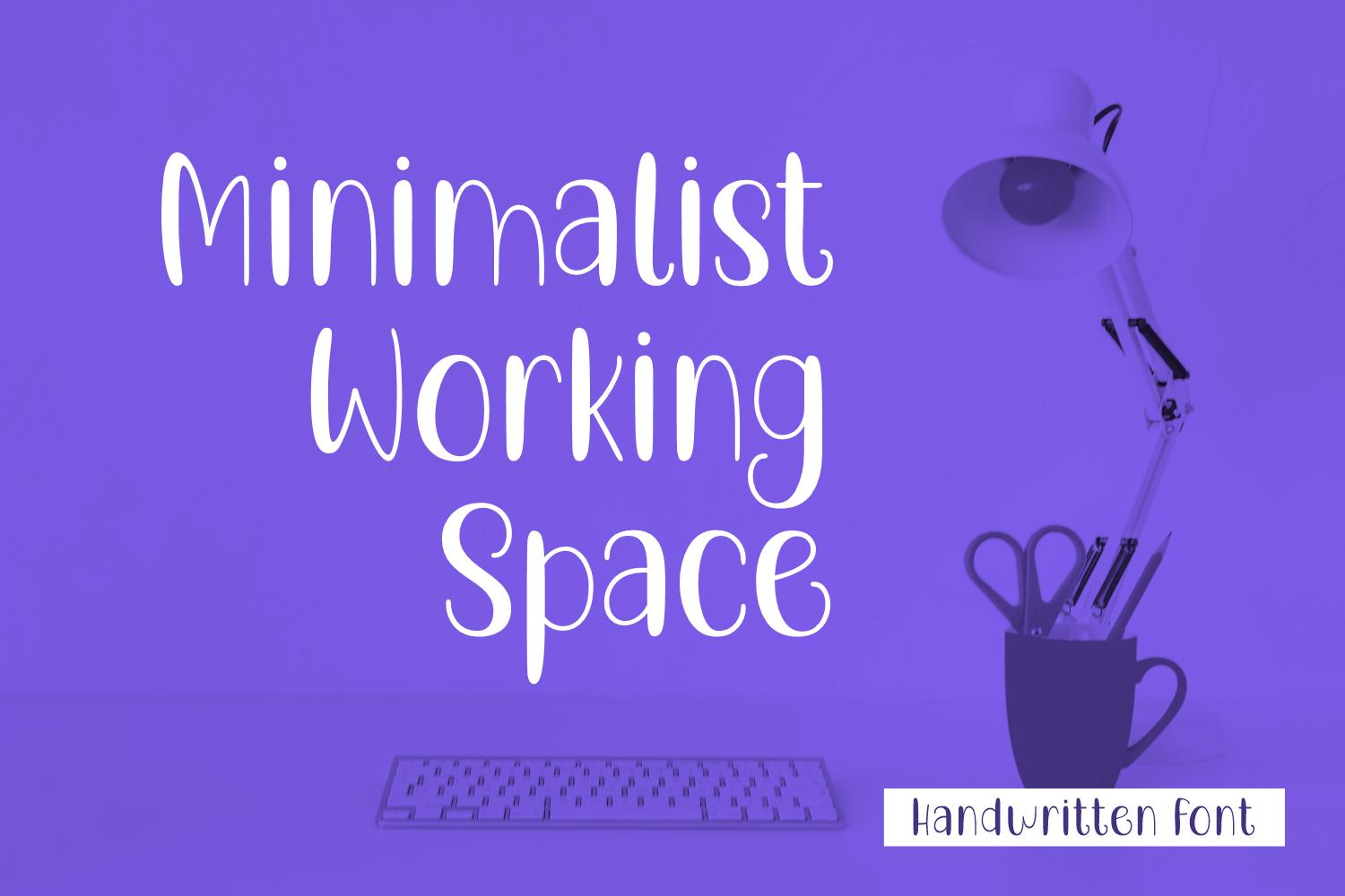 Minimalist Working Space Font
