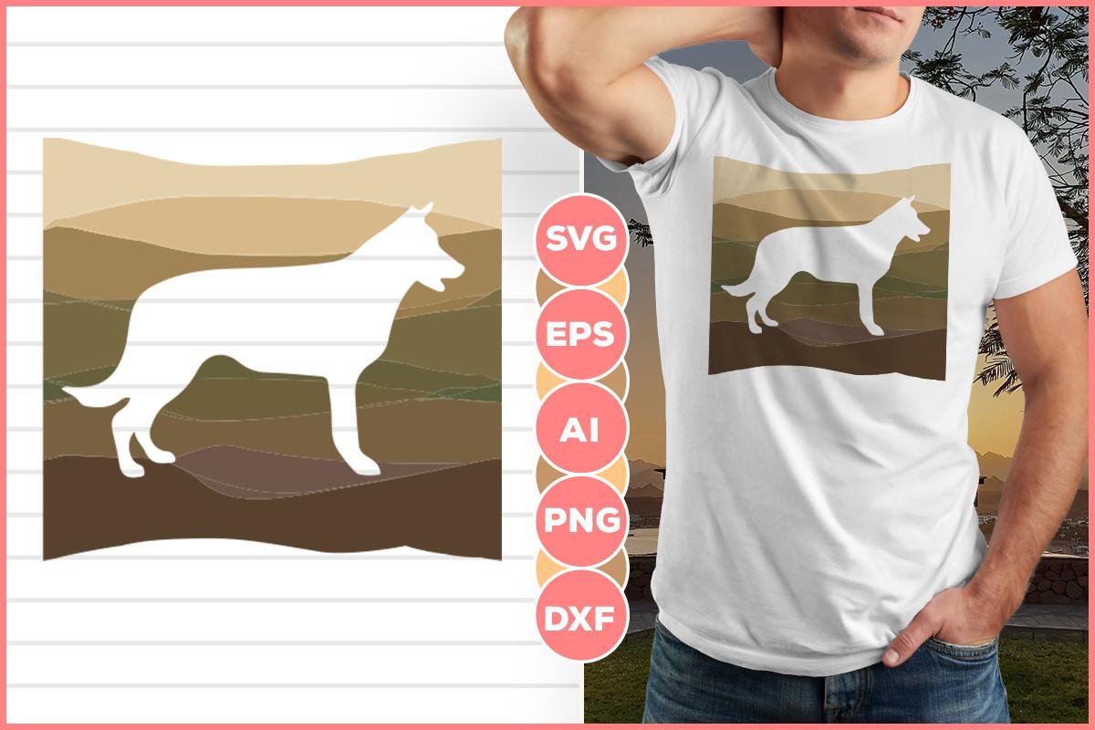 German Shepherd Vintage Design
