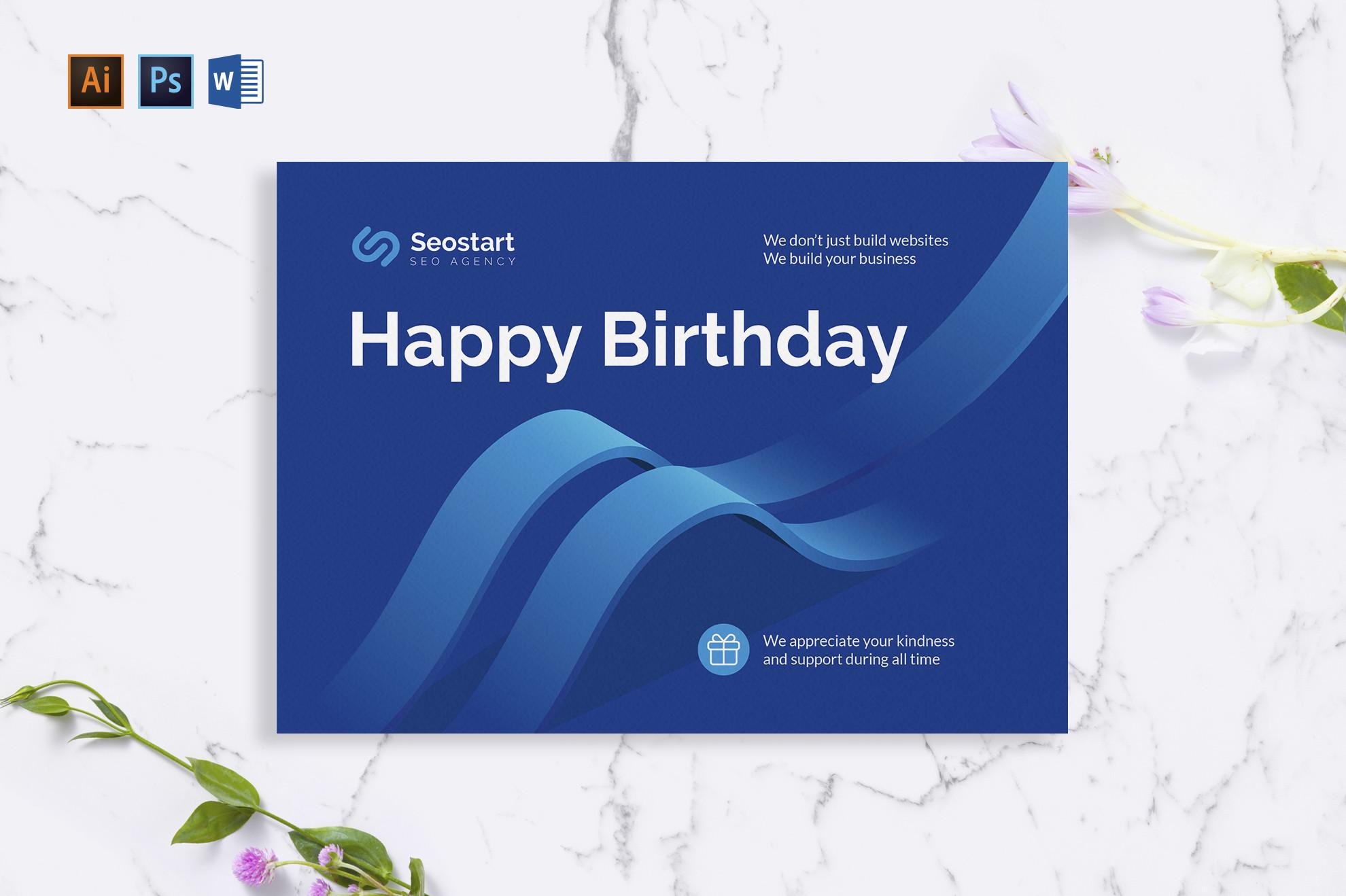 SEO Agency Greeting Card Template