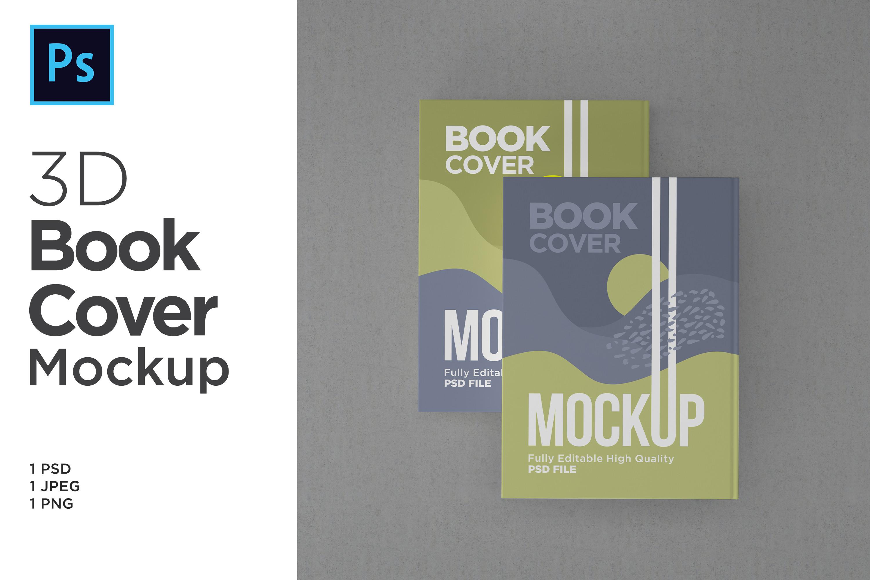 Book Cover Mockup 3d Rendering