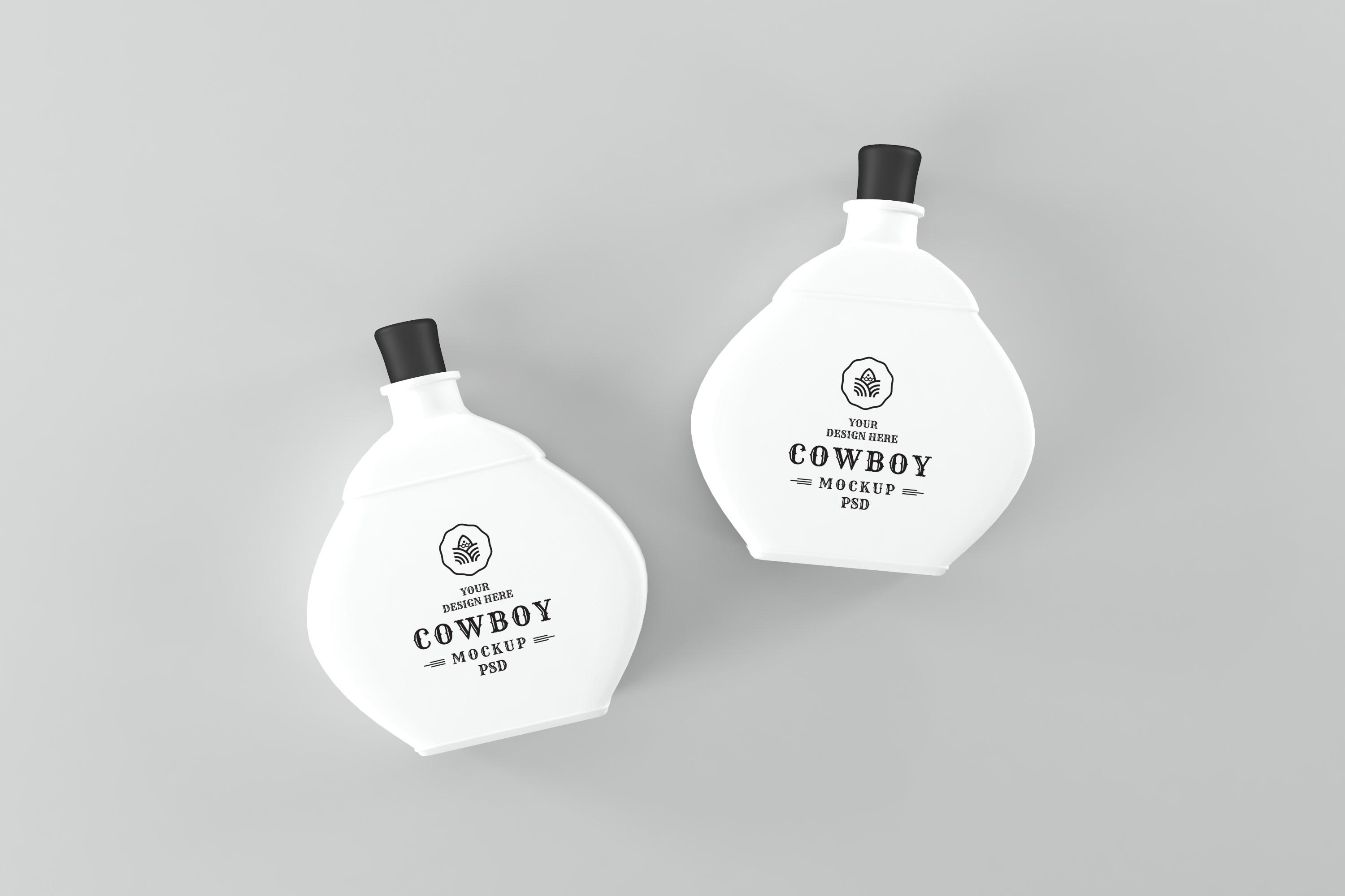 Cowboy Two Bottle Mockup