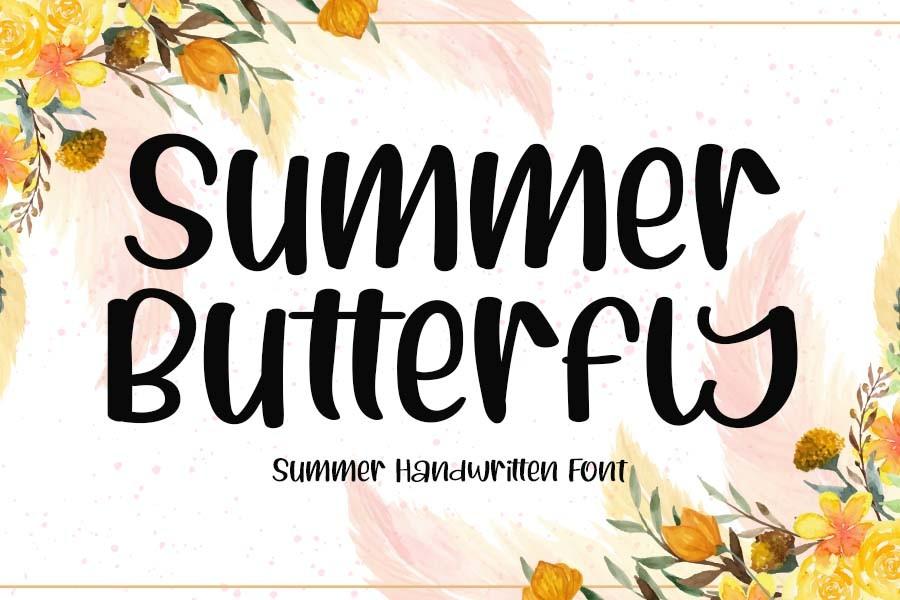 Summer Butterfly Font