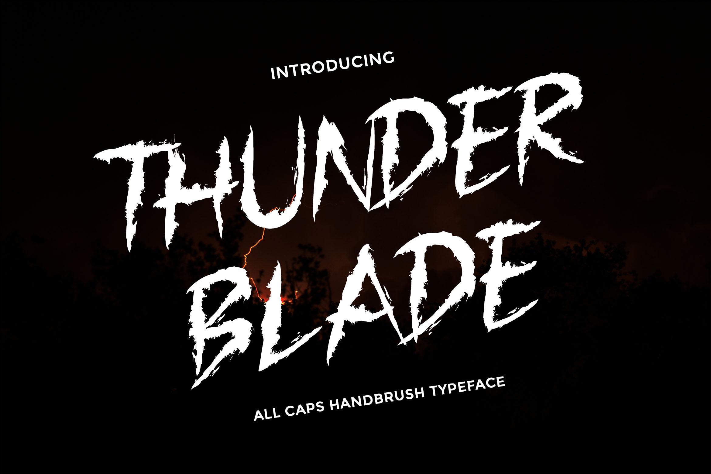 Thunder Blade Font