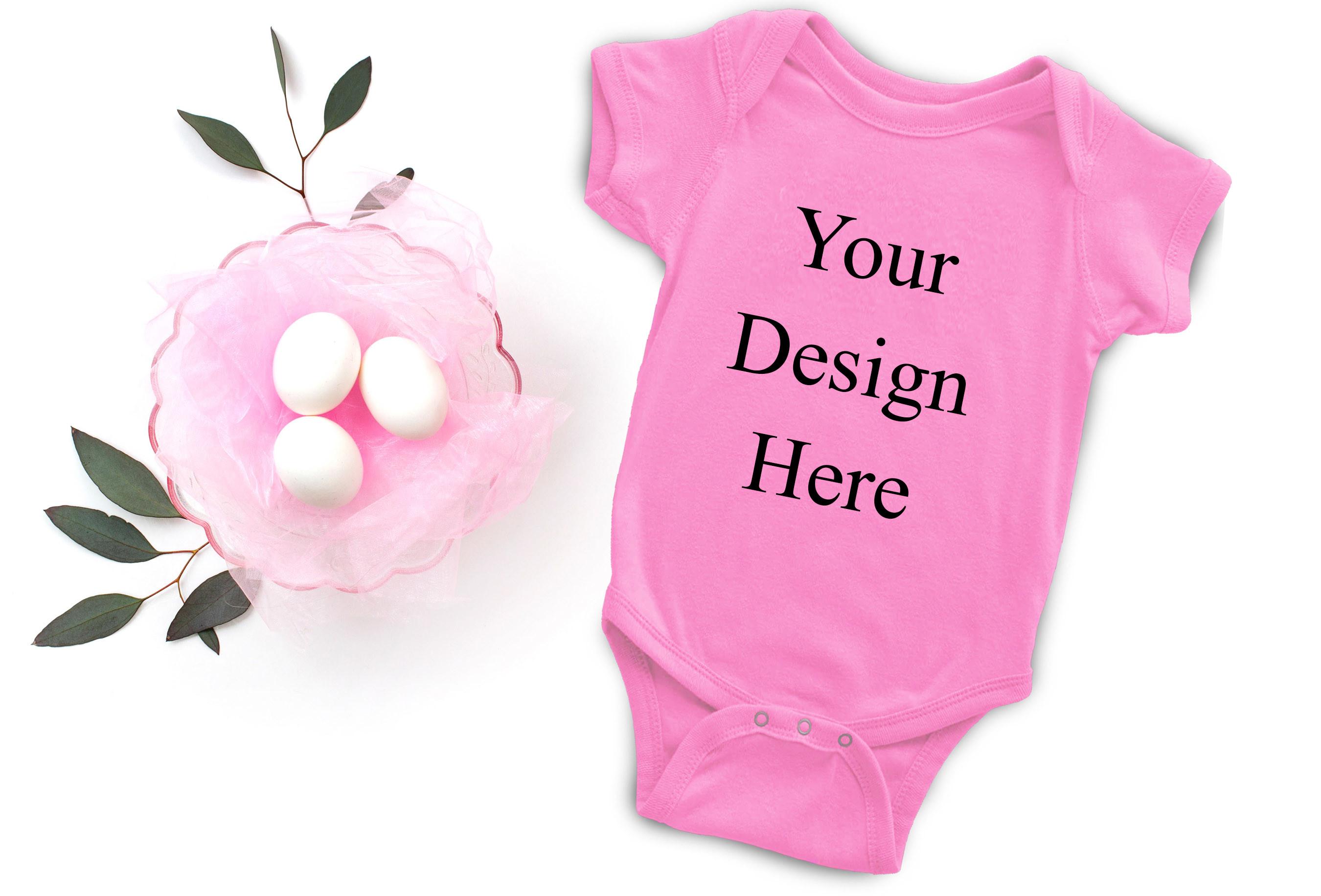 Pink Easter Onesie T-Shirt Mockup