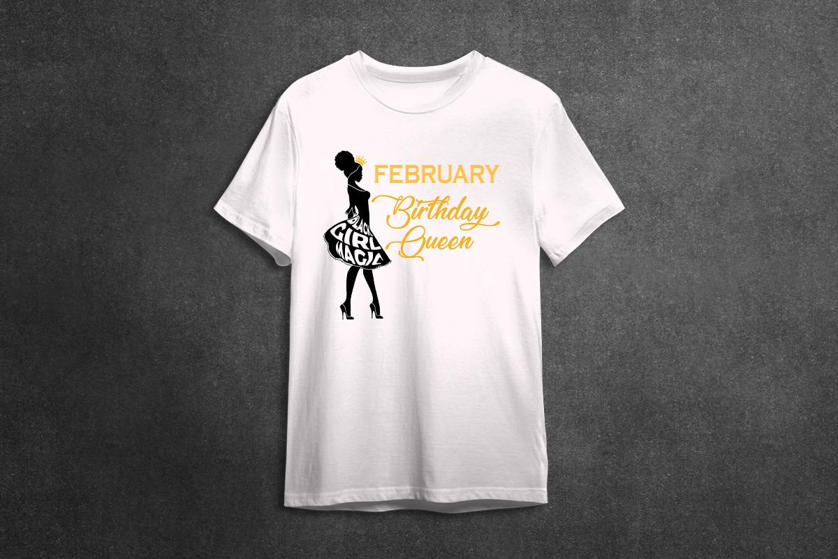 Black Girl February Birthday Queen SVG
