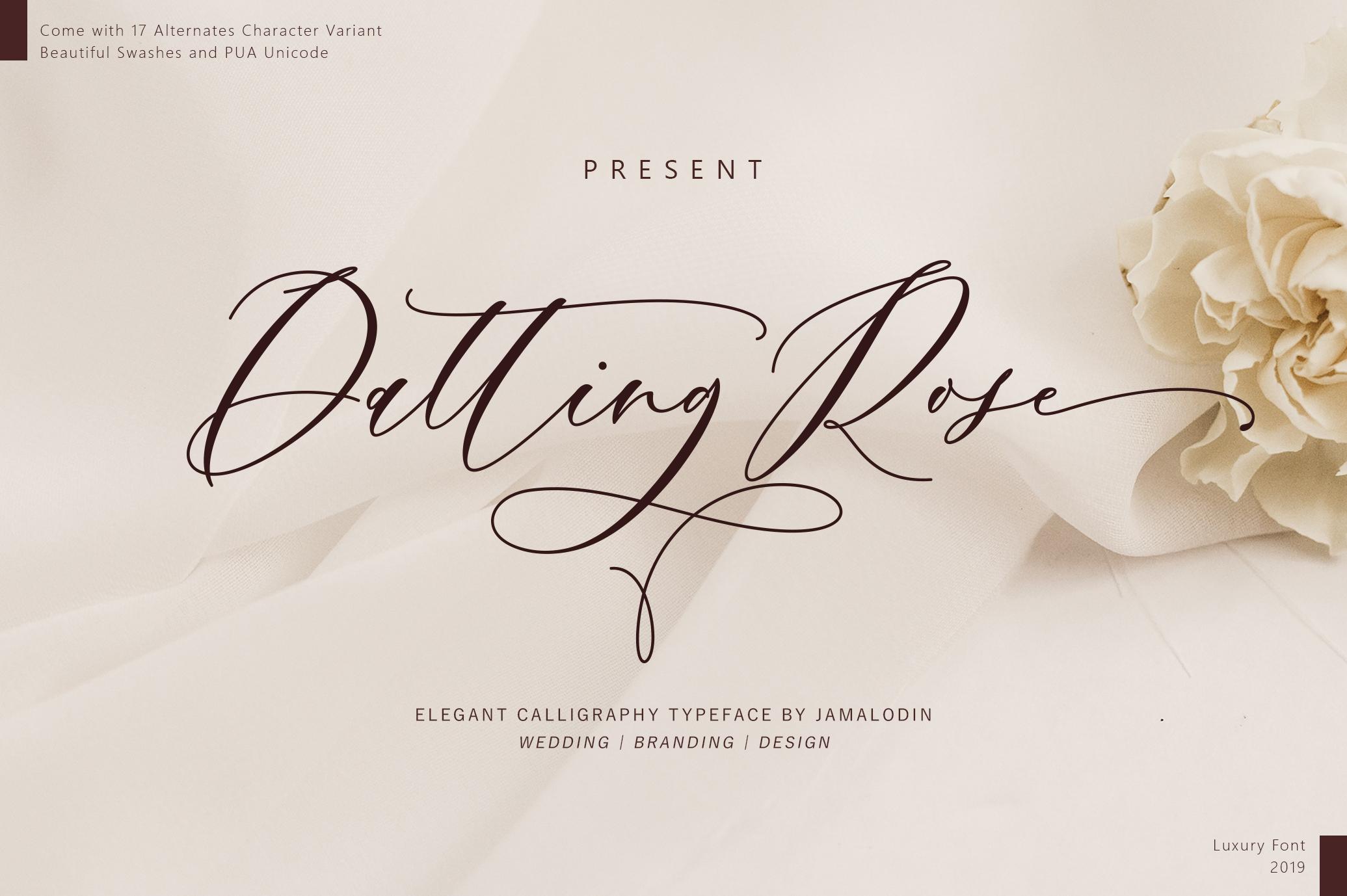 Datting Rose  Font