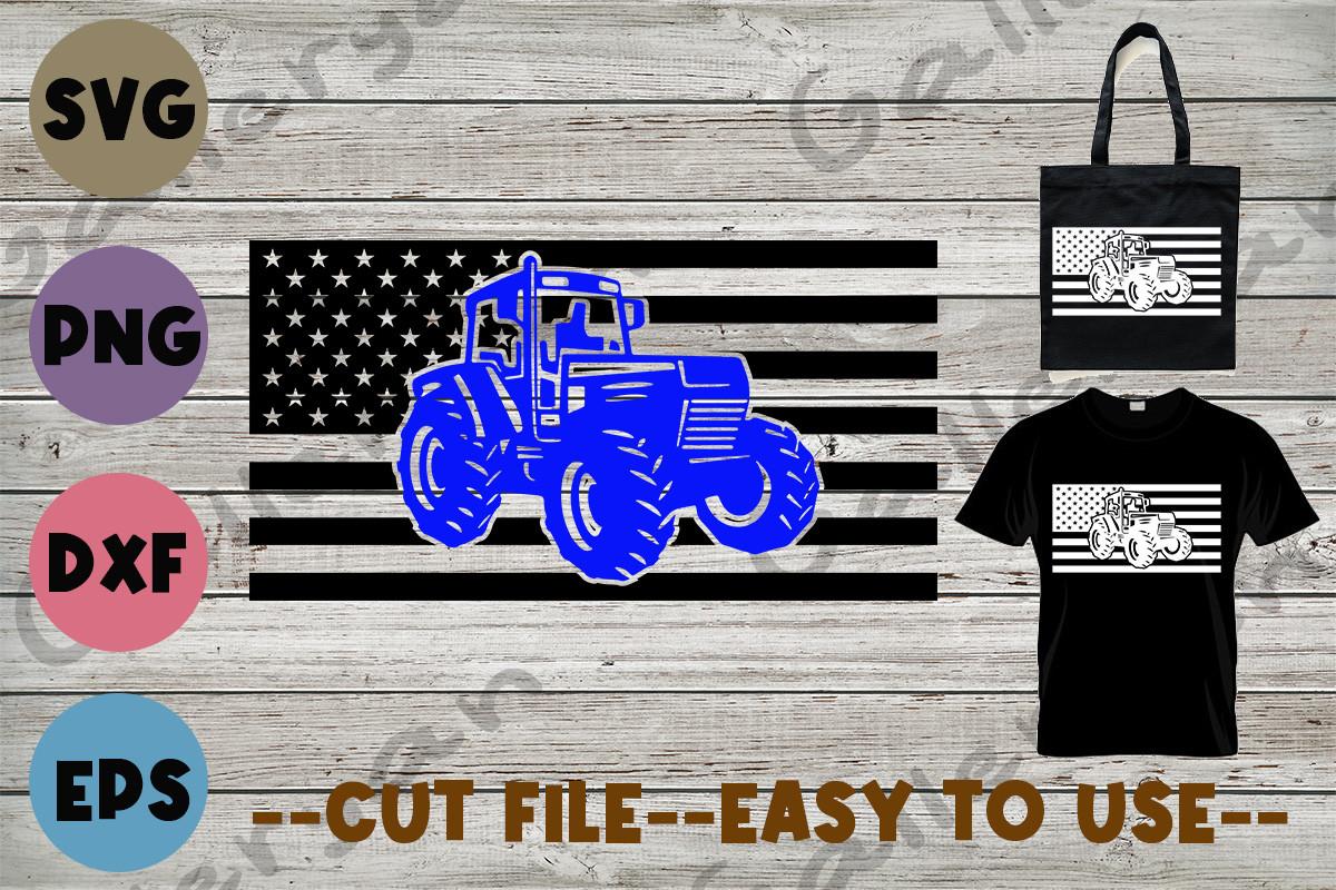 Tractor Usa Flag