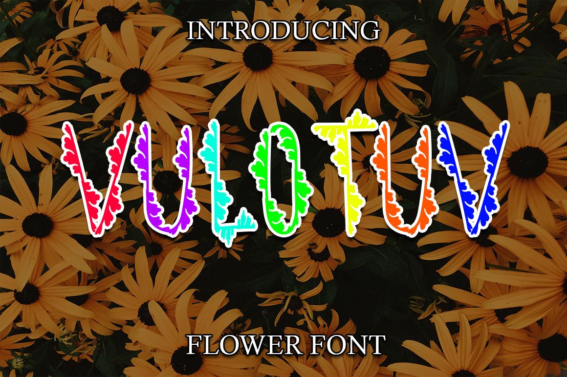 Vulotuv Flower Font