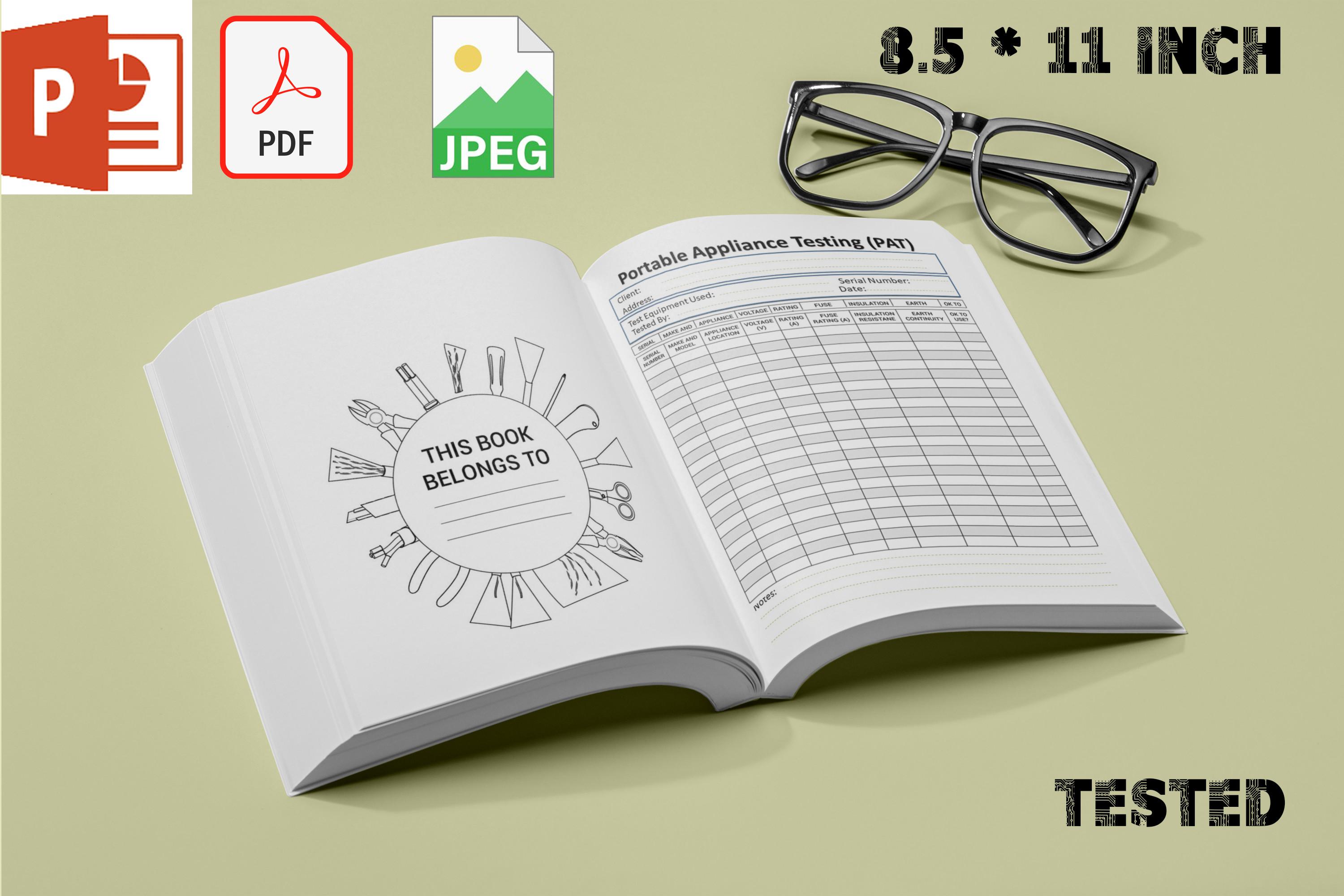 PORTABLE APPLIANCE TESTING (PAT) LOGBOOK