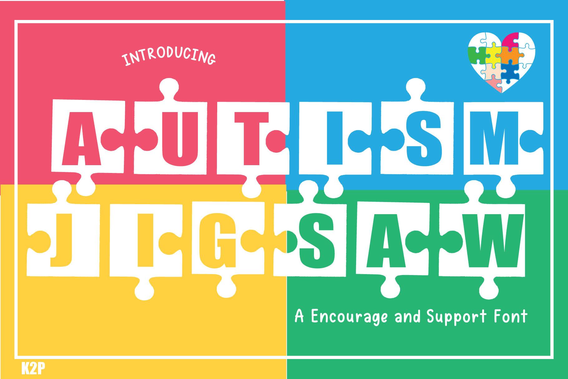 Autism Jigsaw Font