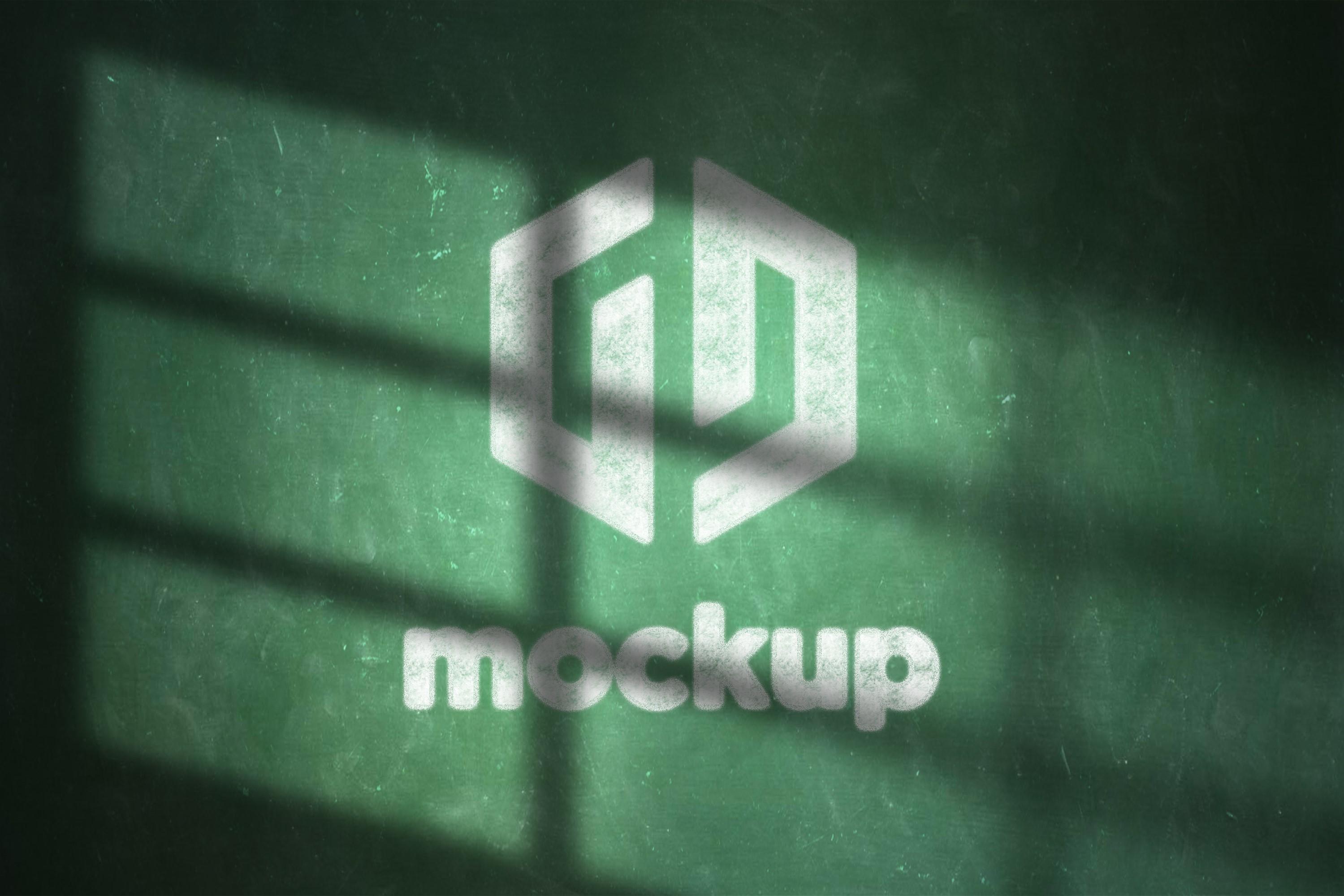 Chalk Logo Mockup with Window Sunlight