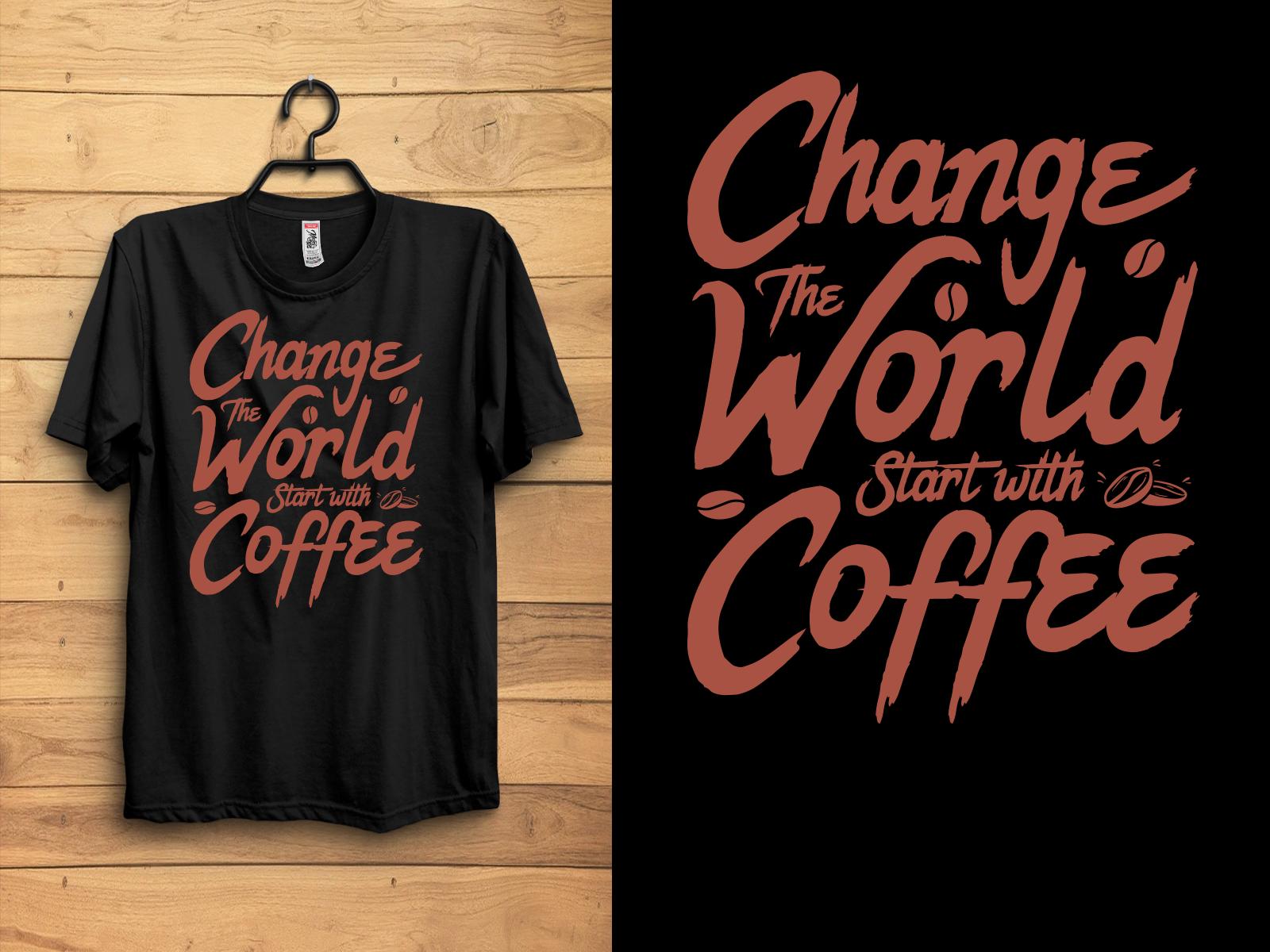 Coffee Typography T-shirt Design