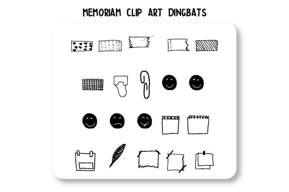 Memoriam Clip Art Font