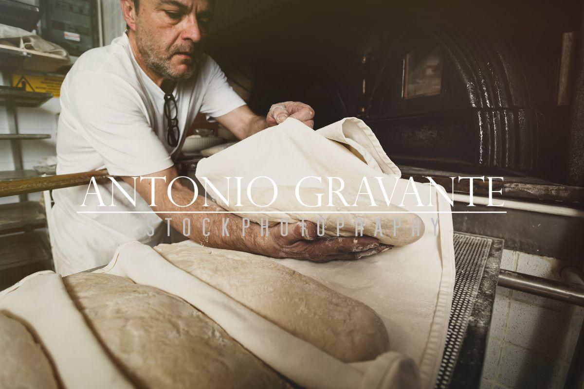 Production of Baked Bread with a Wood Oven in a Bakery