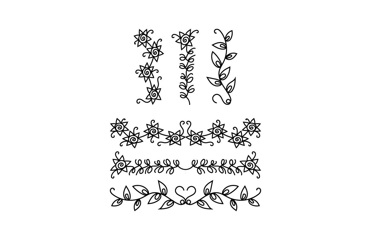 Flower & Text Divider Bundle
