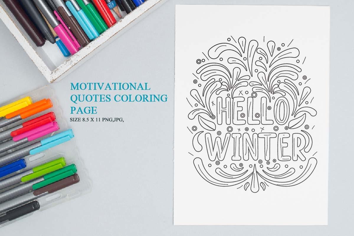 Motivational Quotes Coloring Page