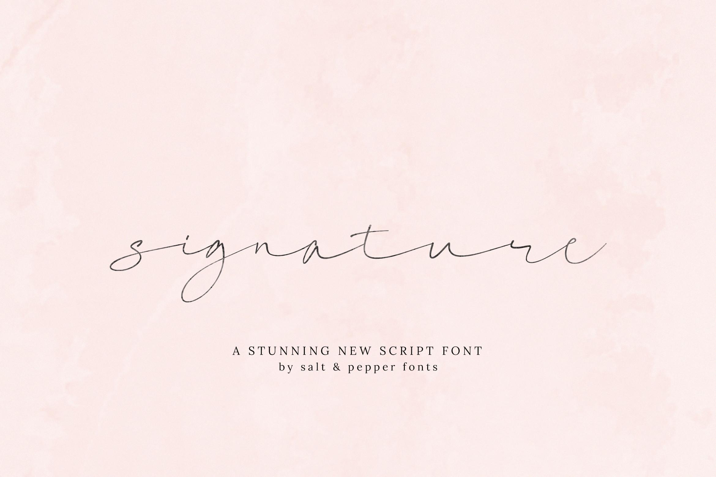 Signature Script Font