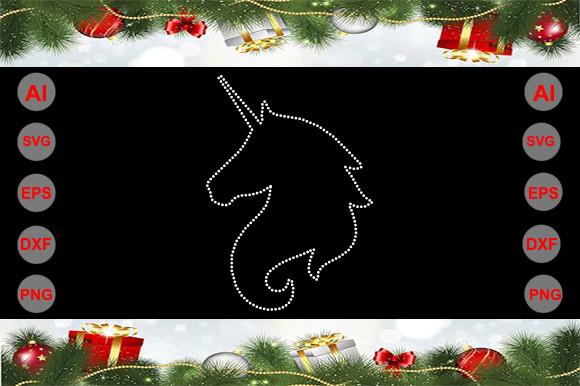 Printable Unicorn Rhinestone Template