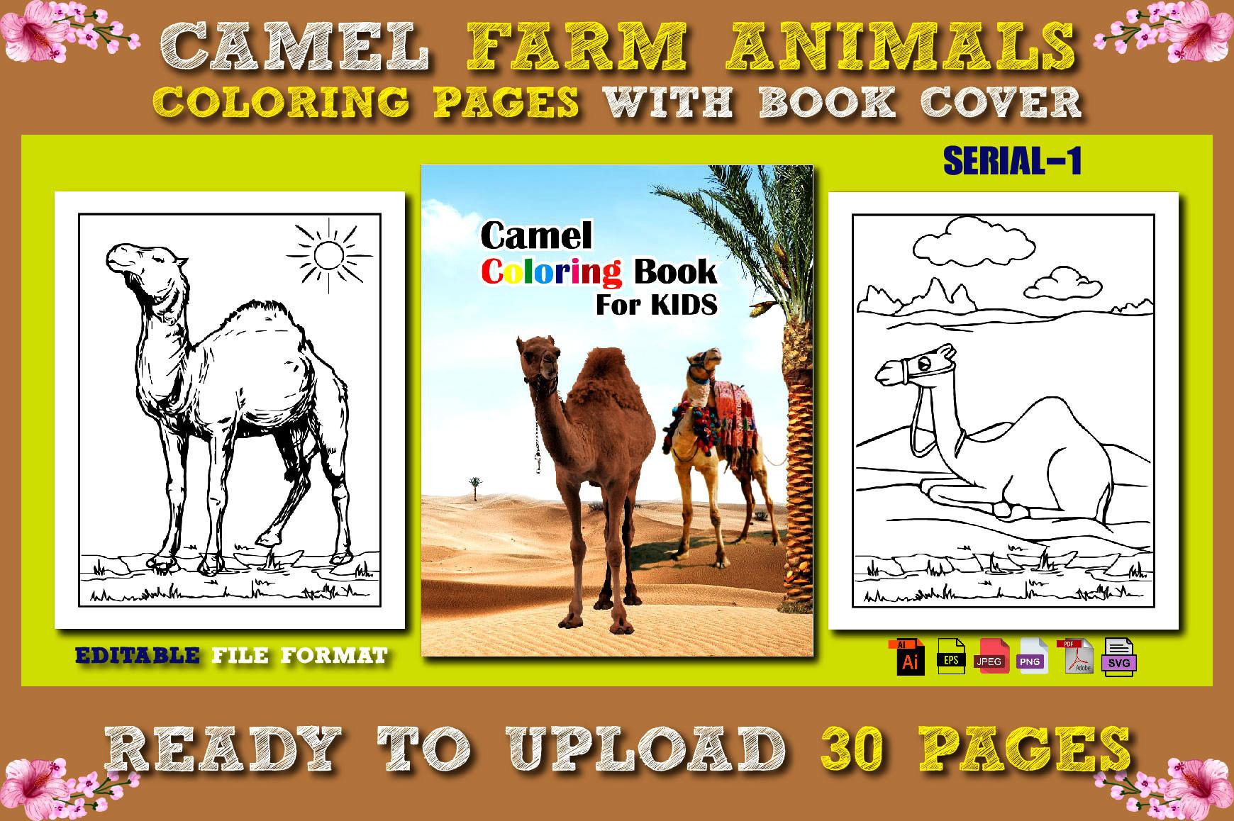 Camel Farm Animals Coloring Pages
