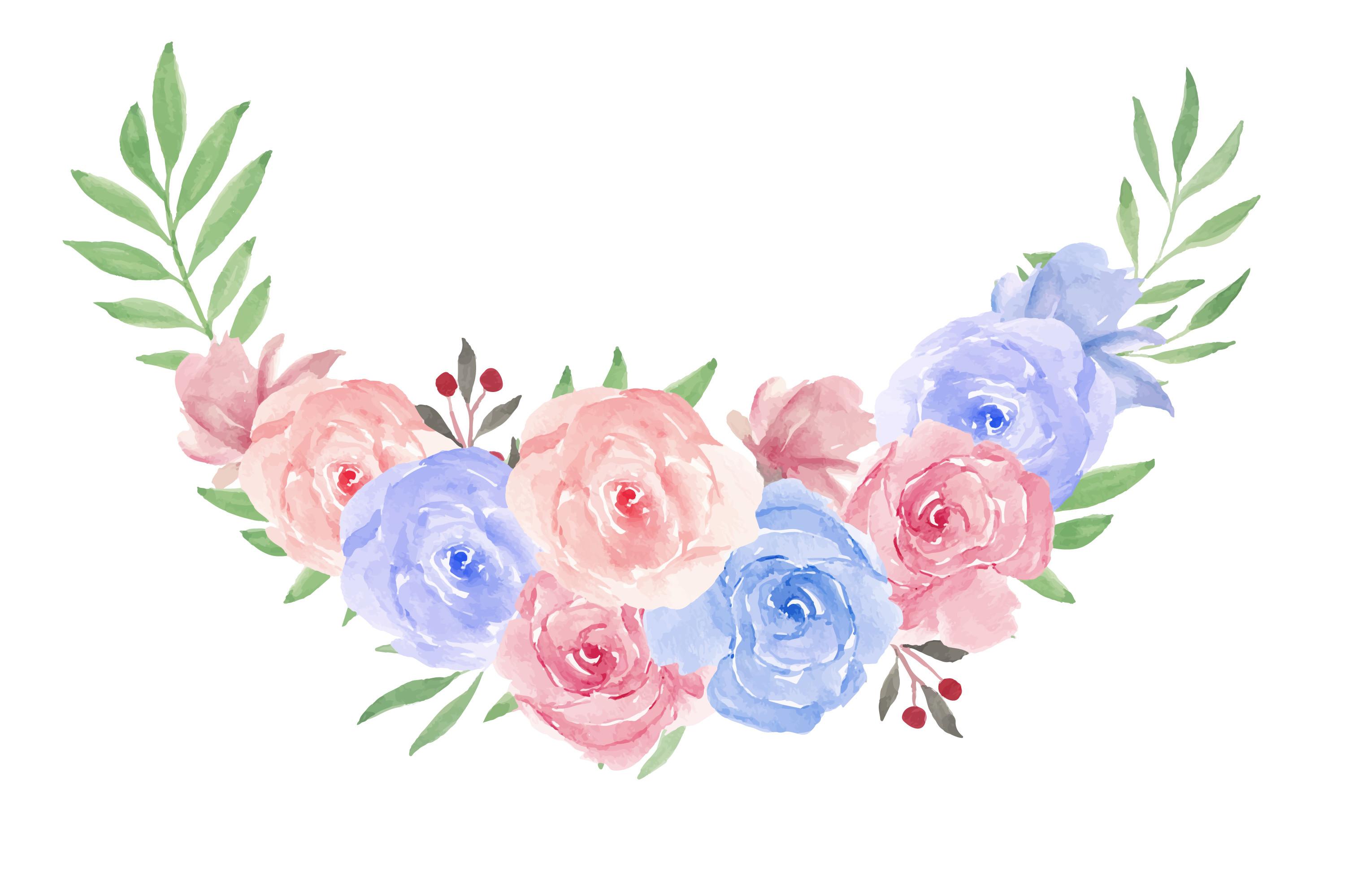 Watercolor Flower, Floral Flower