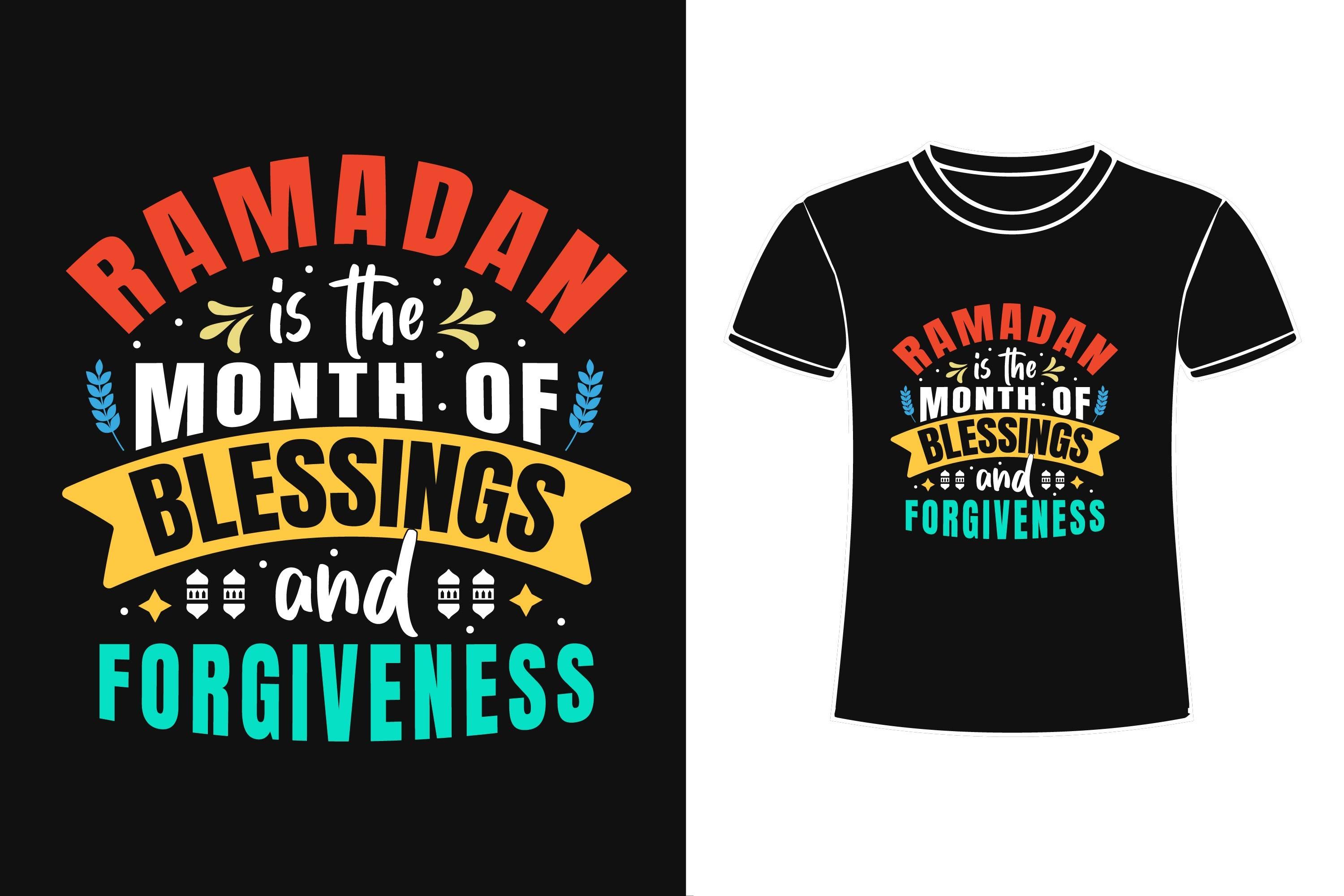 Ramadan Typography  T Shirt Design PNG