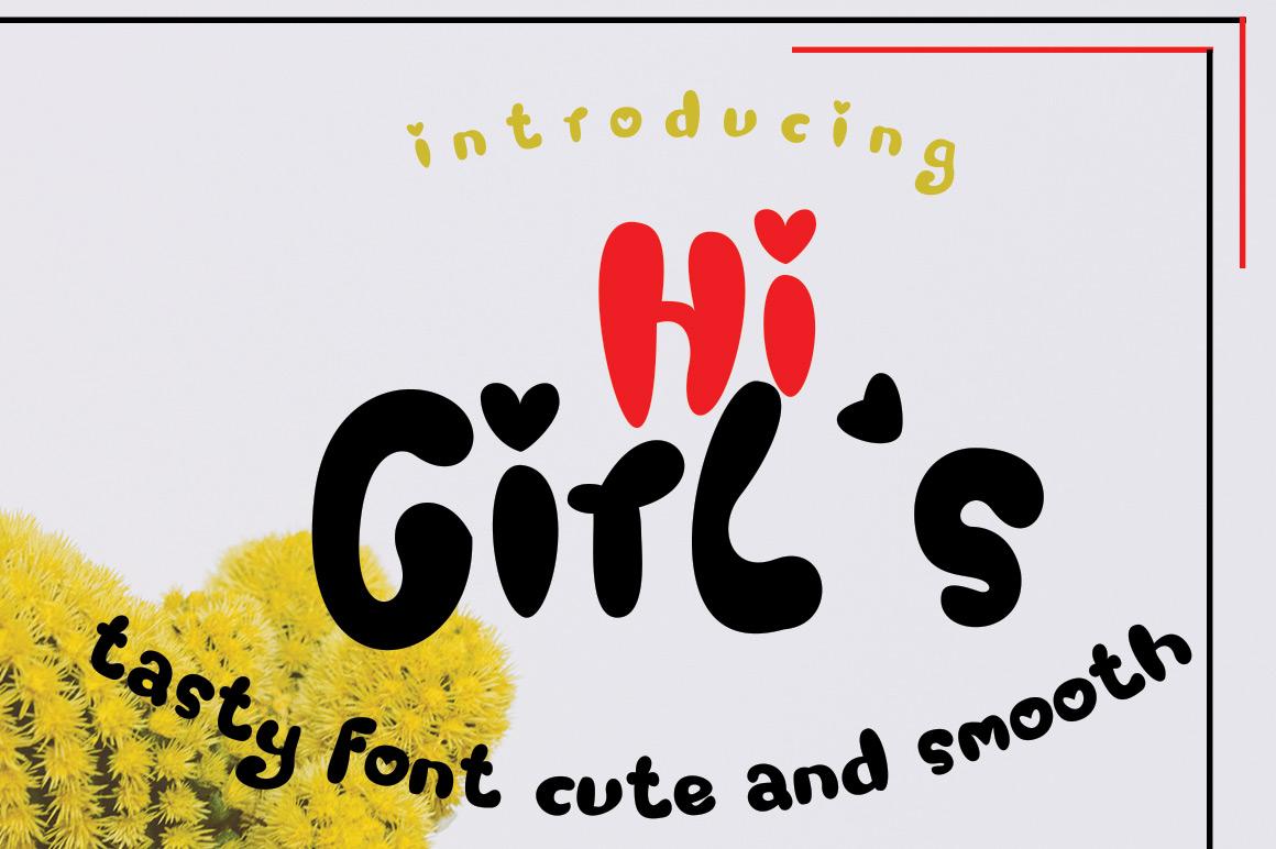 Hi Girl's Font