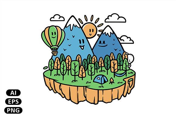 Camping on the Cute Mountain in Morning