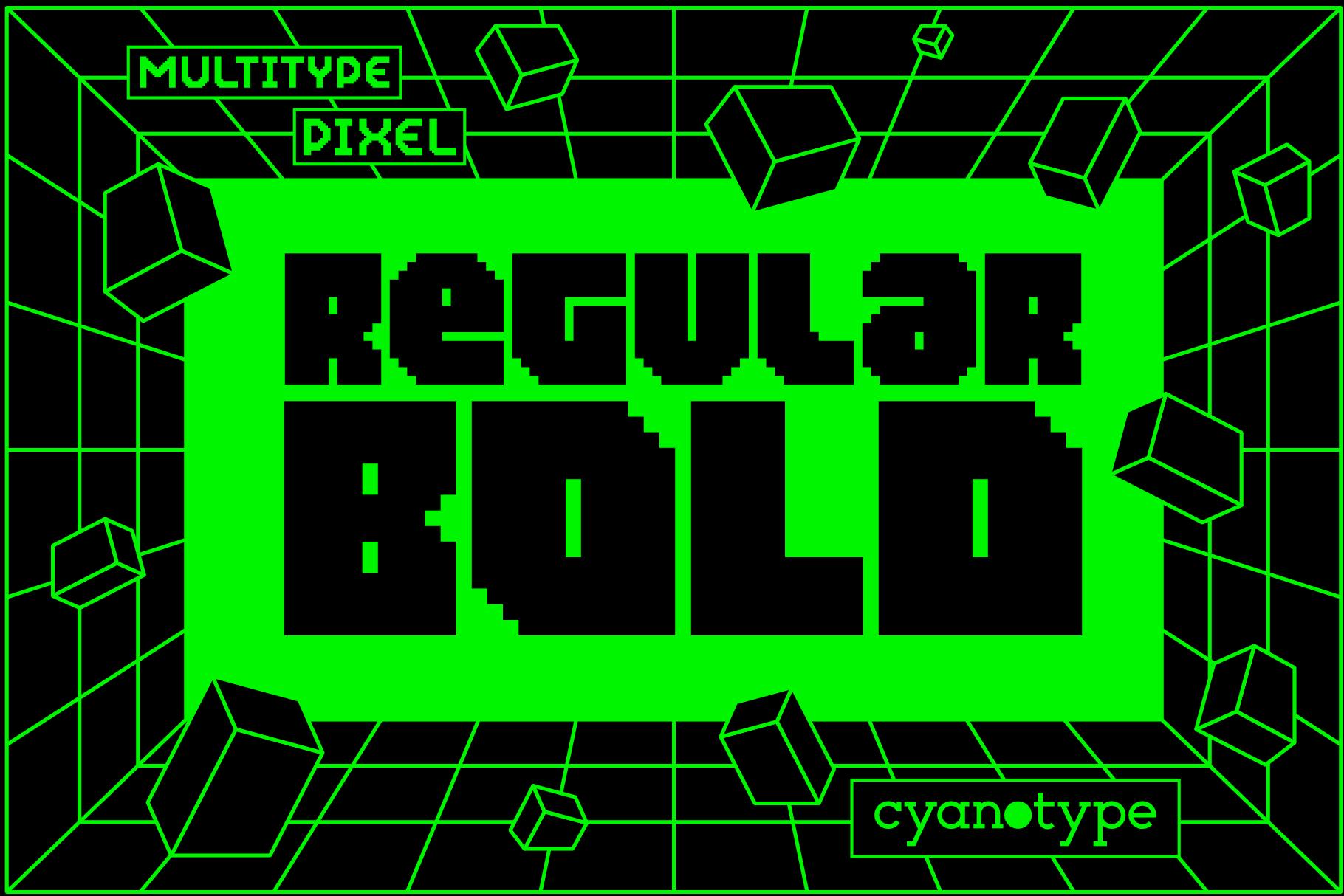 MultiType Pixel Bold Font