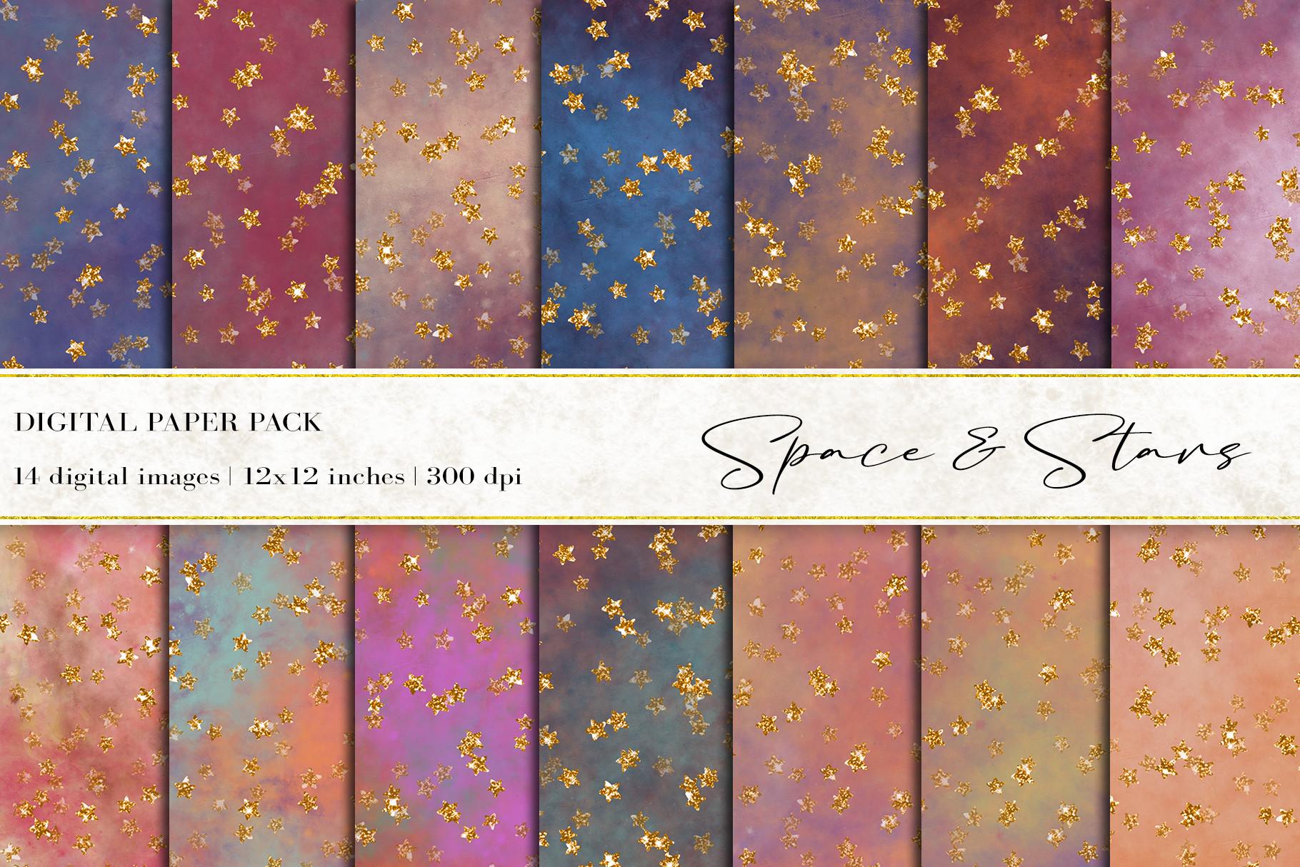 Space Stars Digital Papers