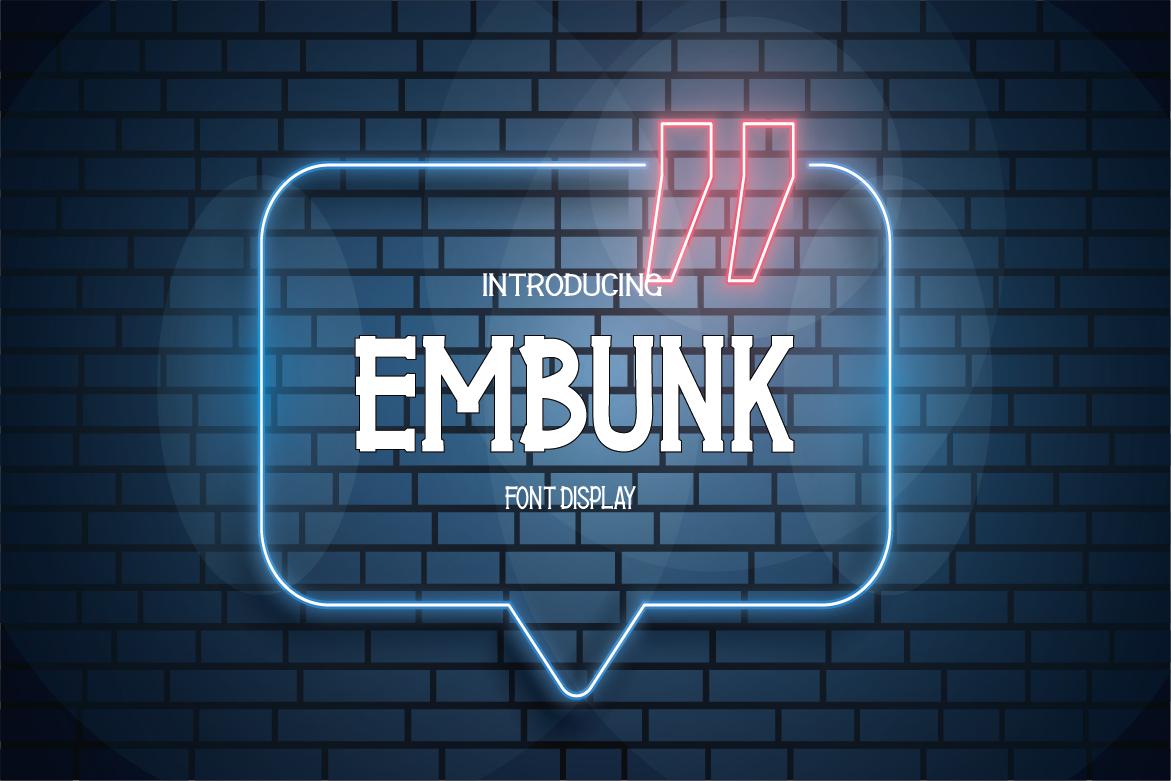 Embunk Font