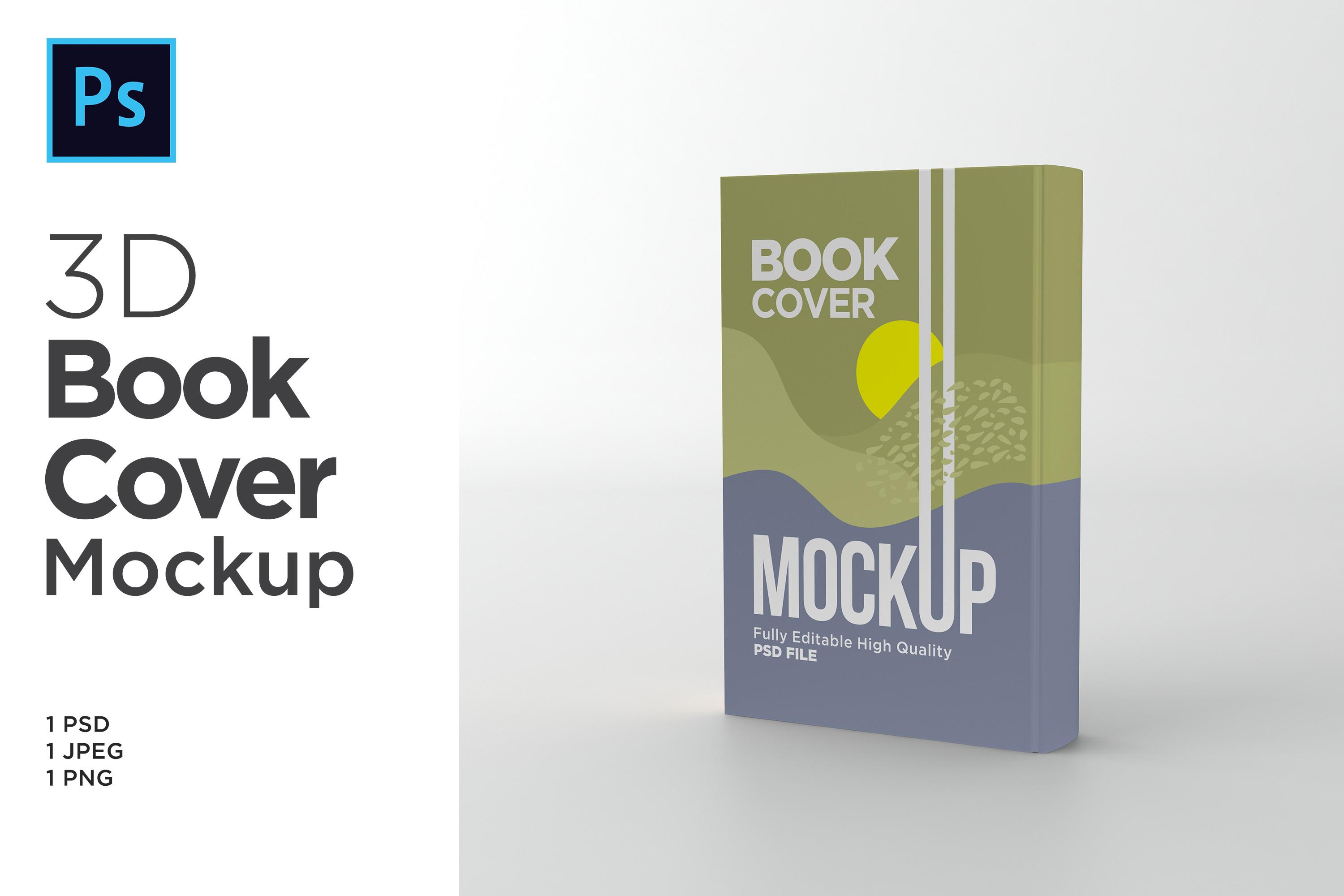 Book Cover Mockup 3d Rendering