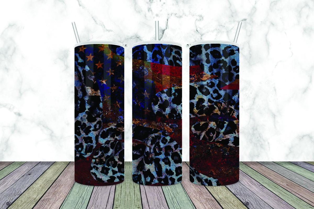 American Flag Rusty Leopard 20oz Tumbler