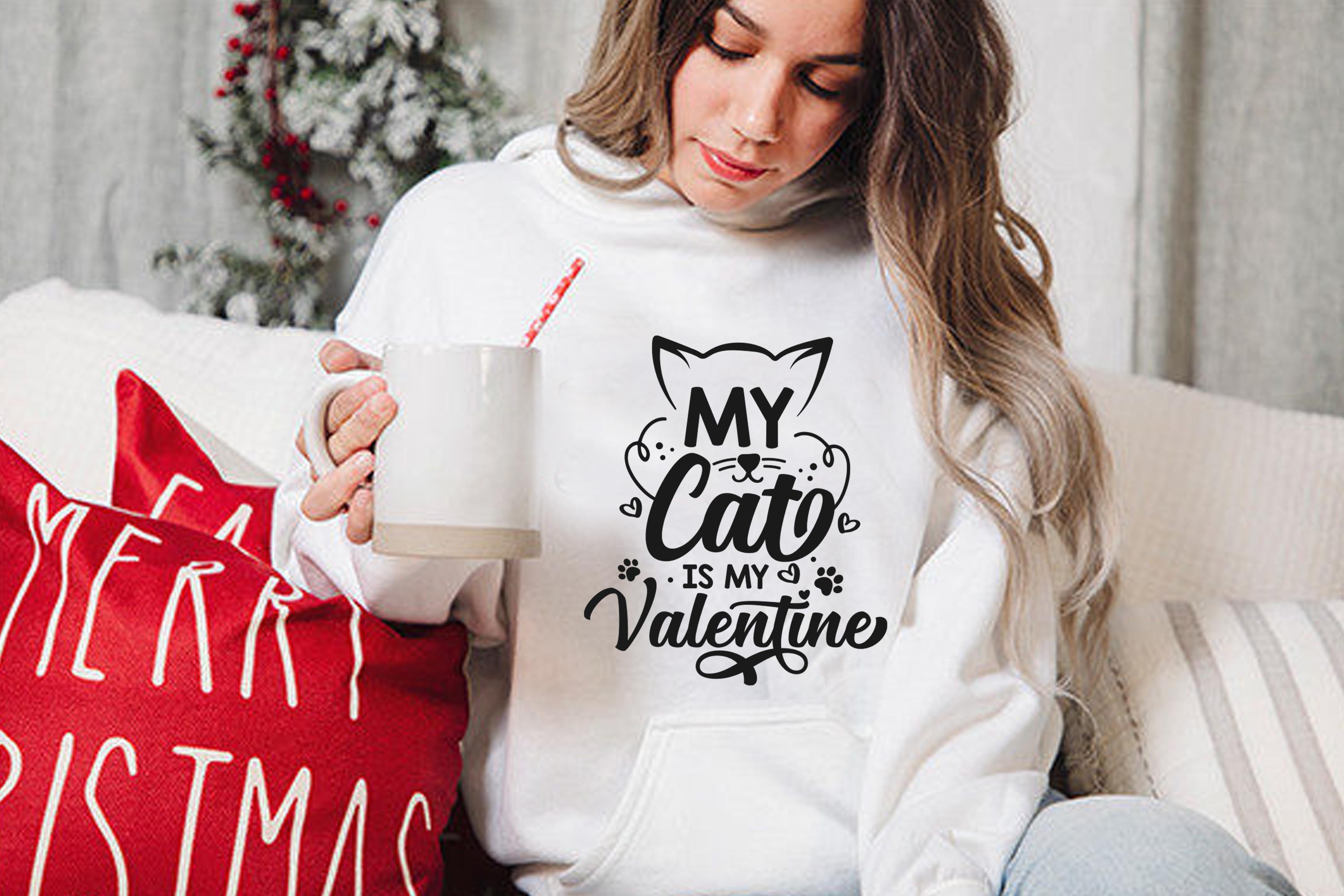 My Cat is My Valentine SVG Tshirt Design
