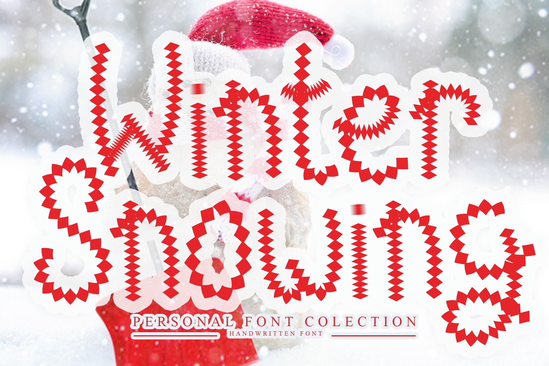 Winter Snowing Font