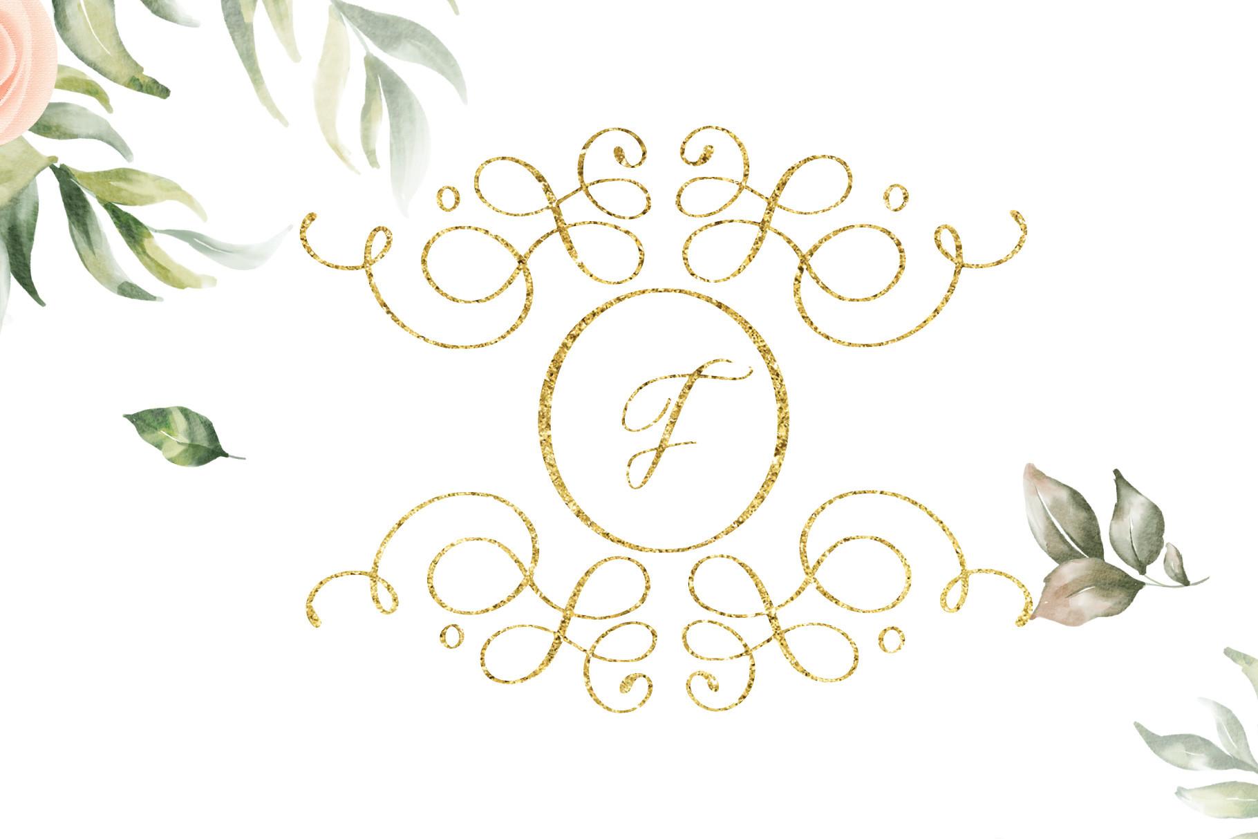 Swirl Monogram Font
