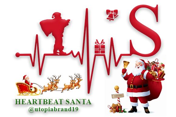 Monogram Heartbeat Santa Font