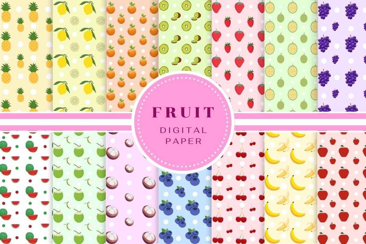 Fruit  Digital Paper Set