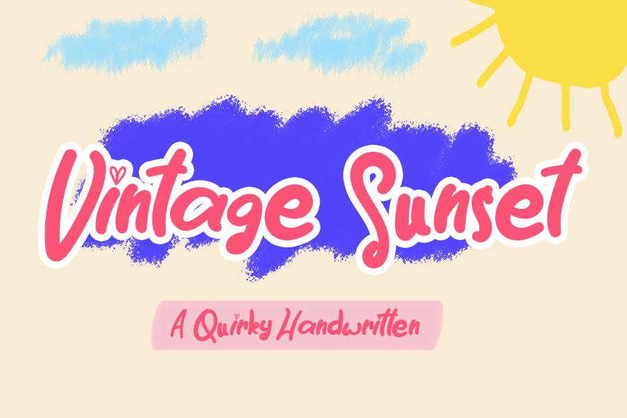 Vintage Sunset Font