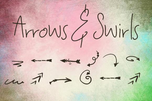 Arrows and Swirls Font