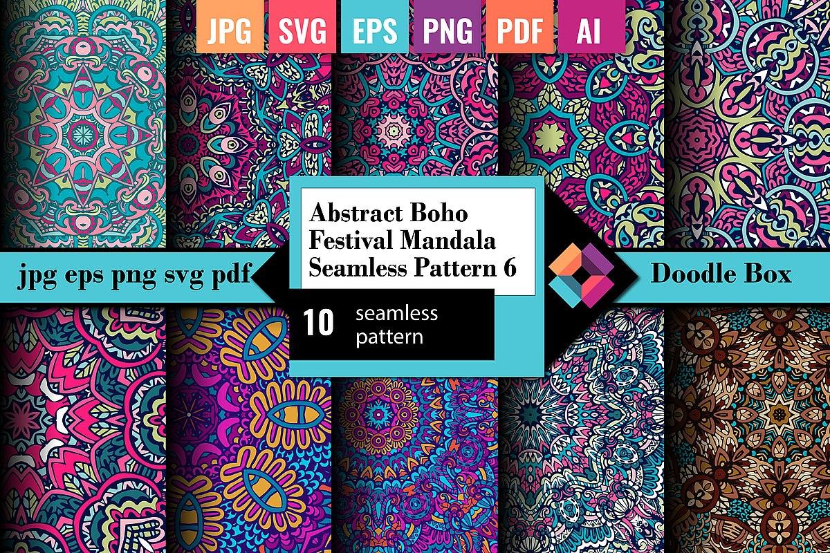Abstract Boho Festive Mandala Seamless 6