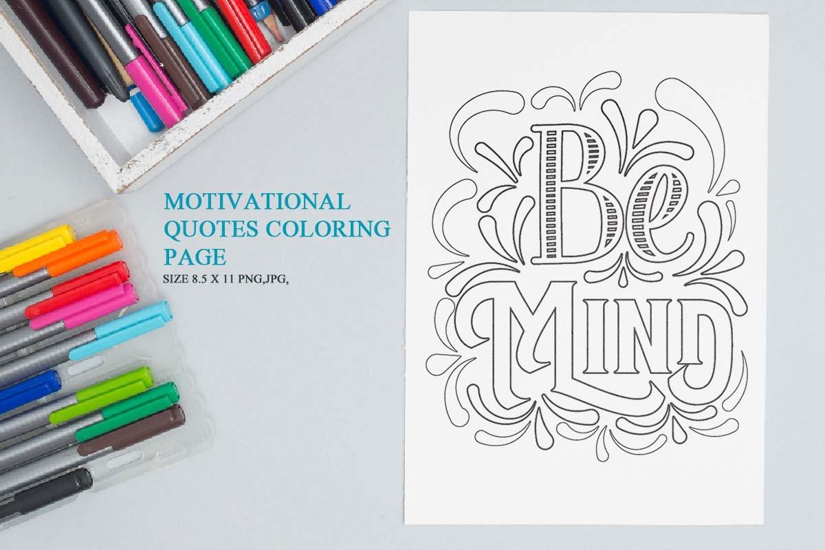 Motivational Quotes Coloring Page