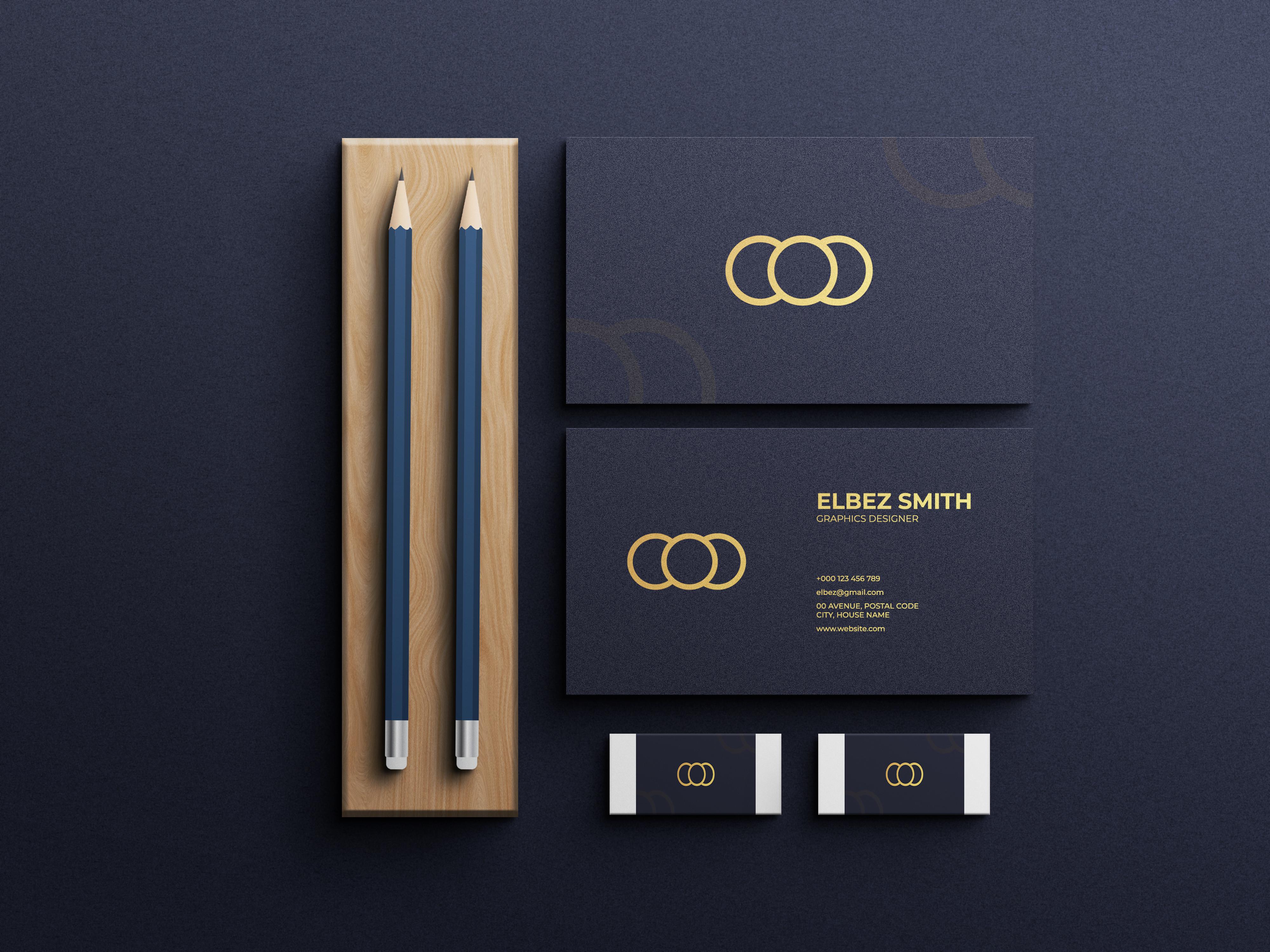Unique Business Card Mockup